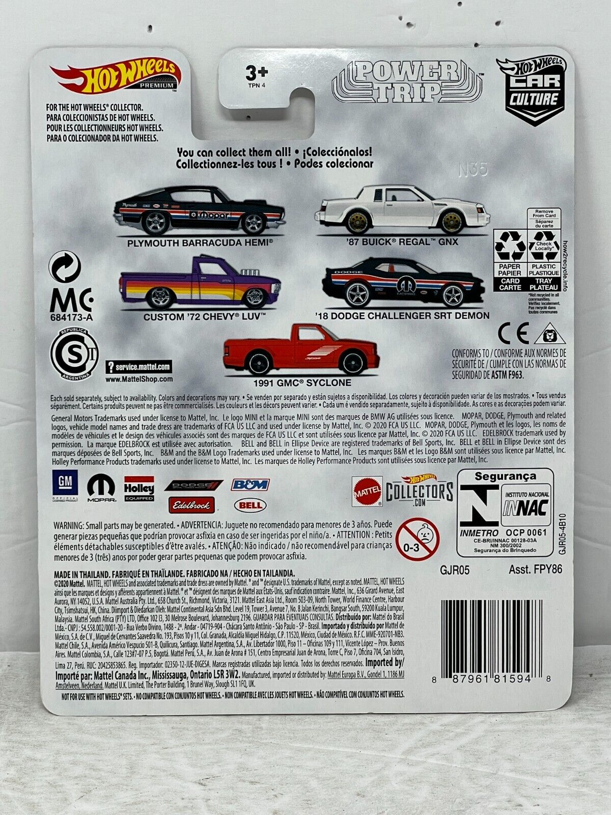 Hot Wheels Premium Power Trip Plymouth Barracuda Hemi 1:64 Diecast