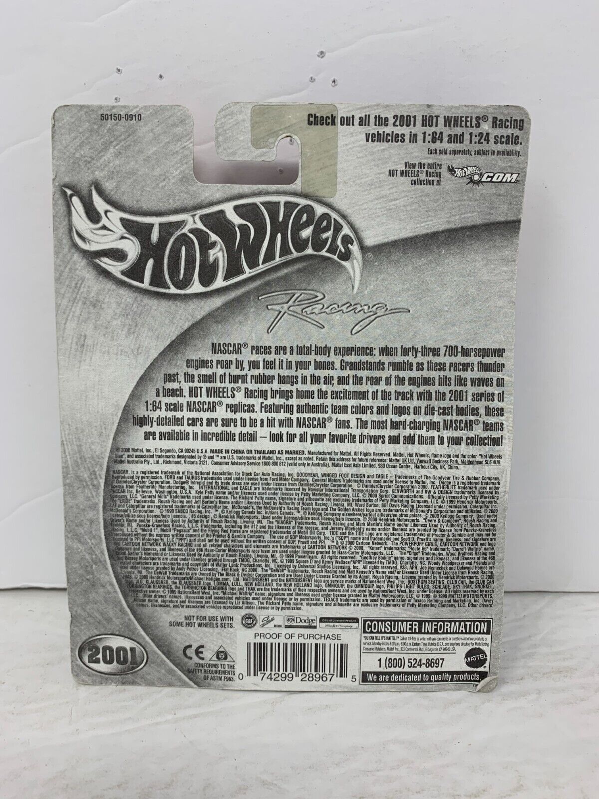 Hot Wheels Racing #44 Petty Pit Board Richard Petty 2001 Nascar 1:64 Diecast