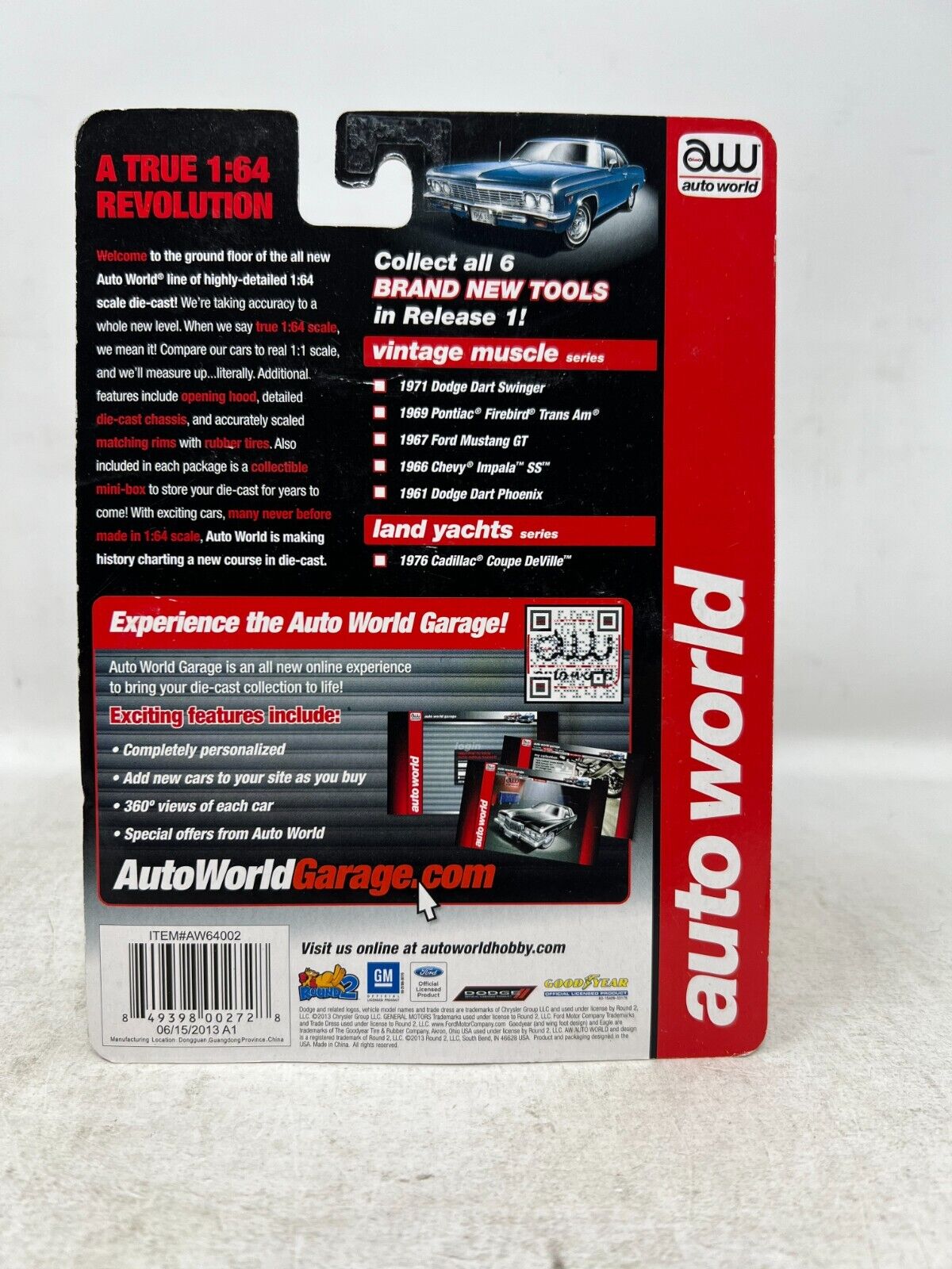 Auto World 1971 Dodge Dart Swinger Vintage Muscle 1:64 Scale Diecast