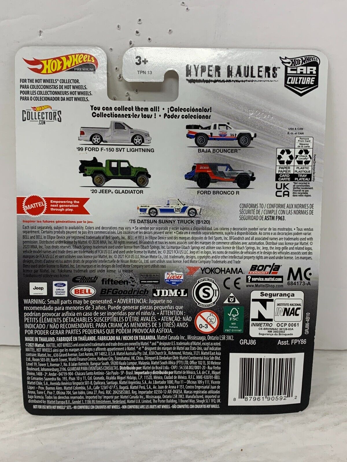 Hot Wheels Premium Hyper Haulers '20 Jeep Gladiator 1:64 Diecast