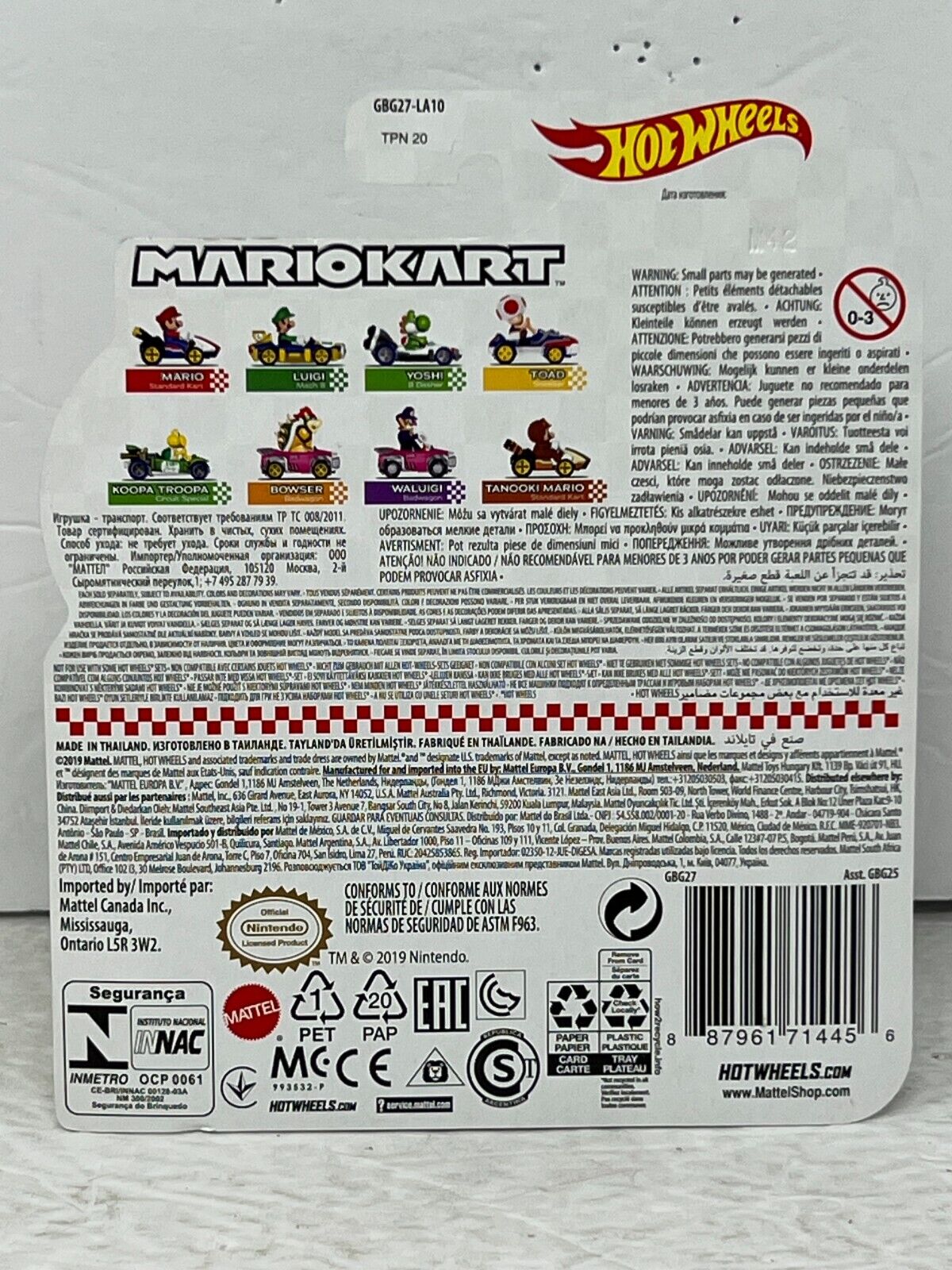 Hot Wheels Mario Kart Luigi Mach 8 1:64 Diecast
