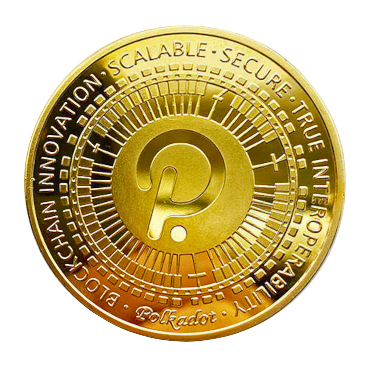 Polkadot | DOT Physical Crypto Coin Novelty Souvenir Token Gold Color