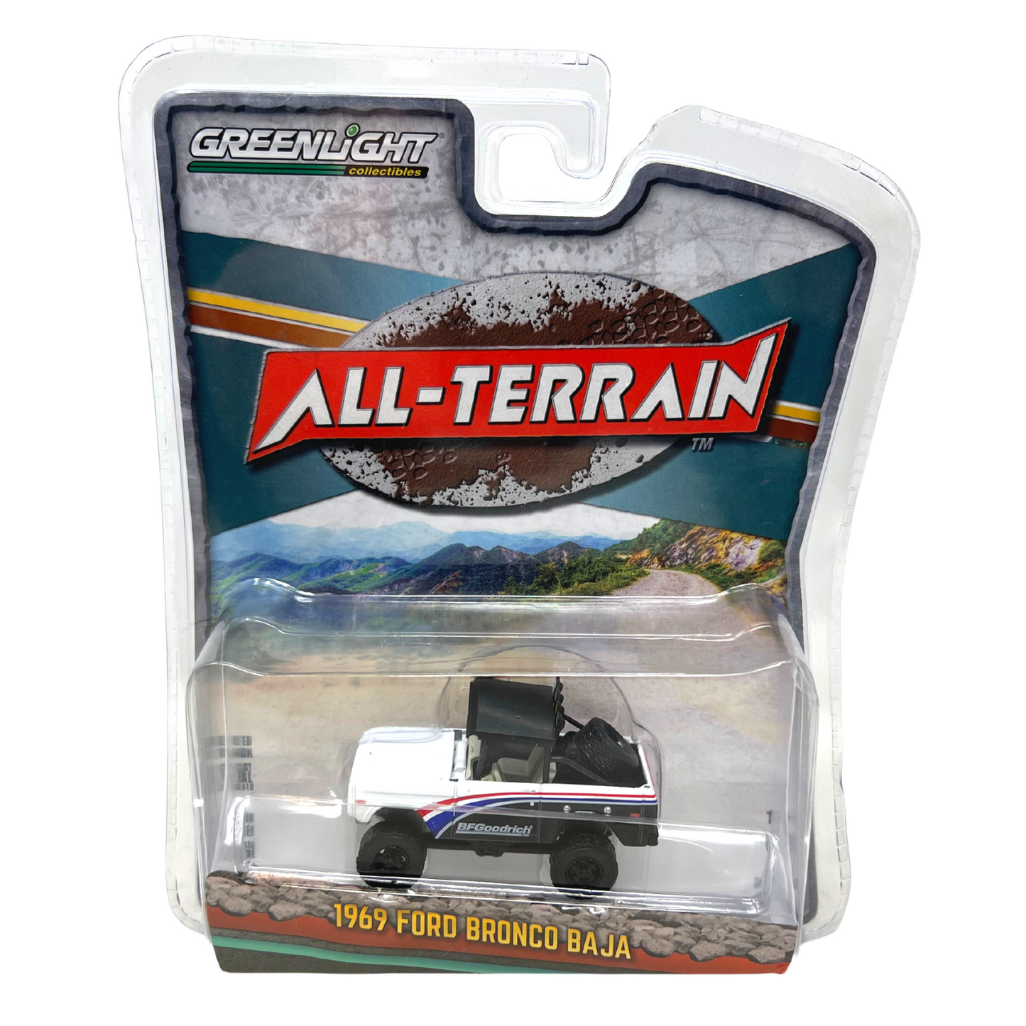 Greenlight All-Terrain 1969 Ford Bronco Baja 164 Diecast