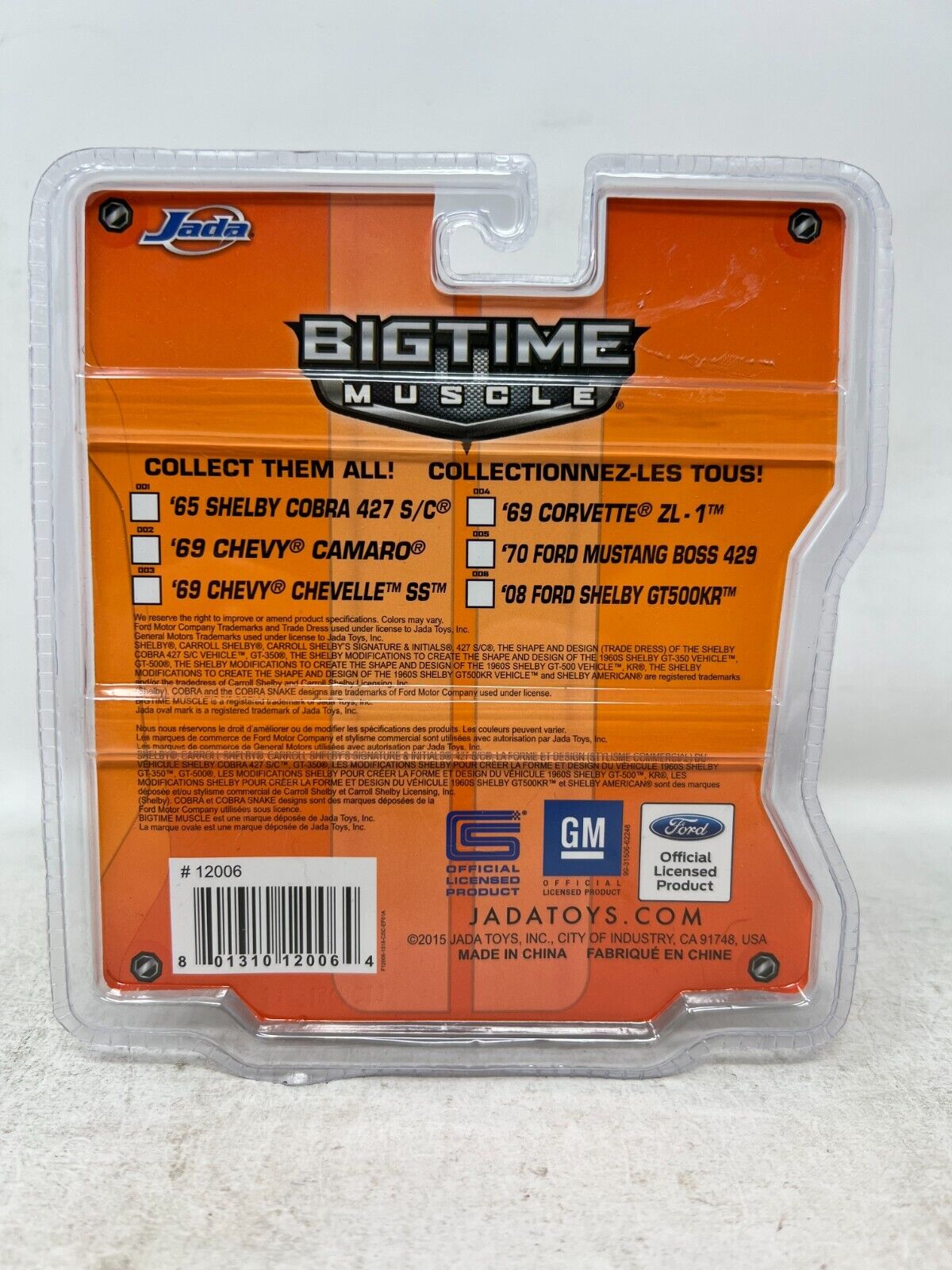 Jada Bigtime Muscle Wave 18 '69 Corvette ZL-1 1:64 Diecast