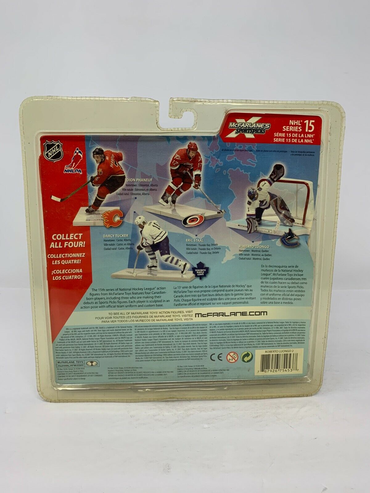 Mcfarlane NHL Roberto Luongo Vancouver Canucks White Jersey Series 15 Figure