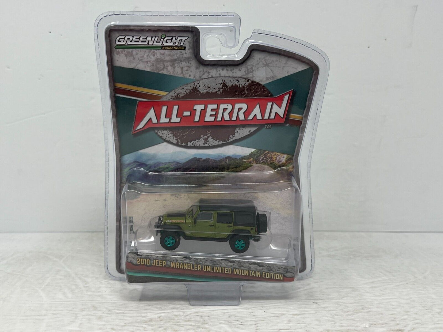 Greenlight All-Terrain 2010 Jeep Wrangler Unlimited Green Machine 1:64 Diecast