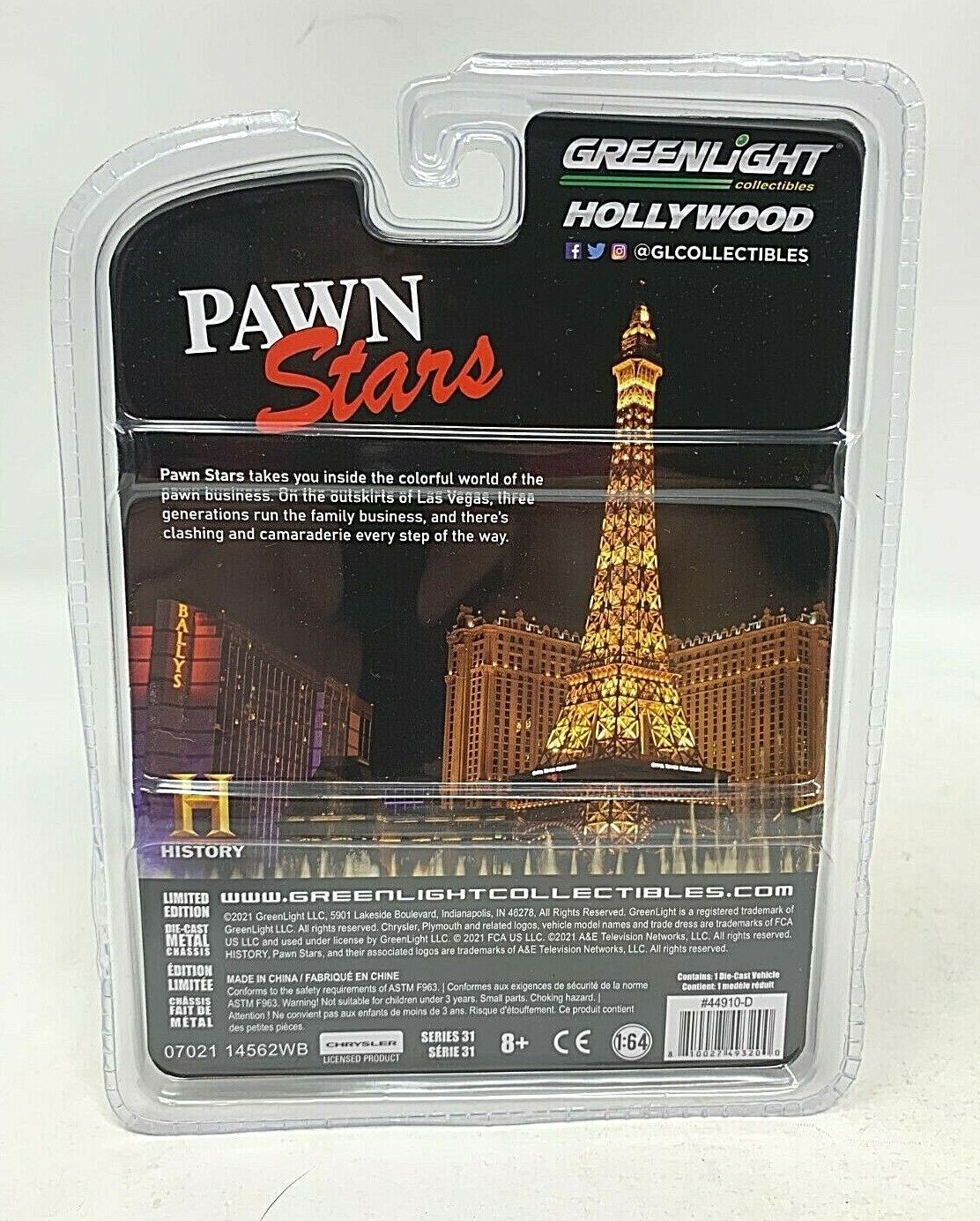 Greenlight Hollywood Pawn Stars 1969 Plymouth Road Runner 1:64 Diecast
