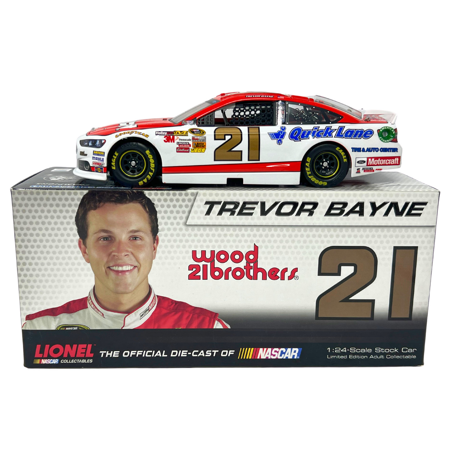 Lionel Racing Nascar #21 Trevor Bayne Motorcraft Quicklane 2013 Ford Fusion 124 Diecast