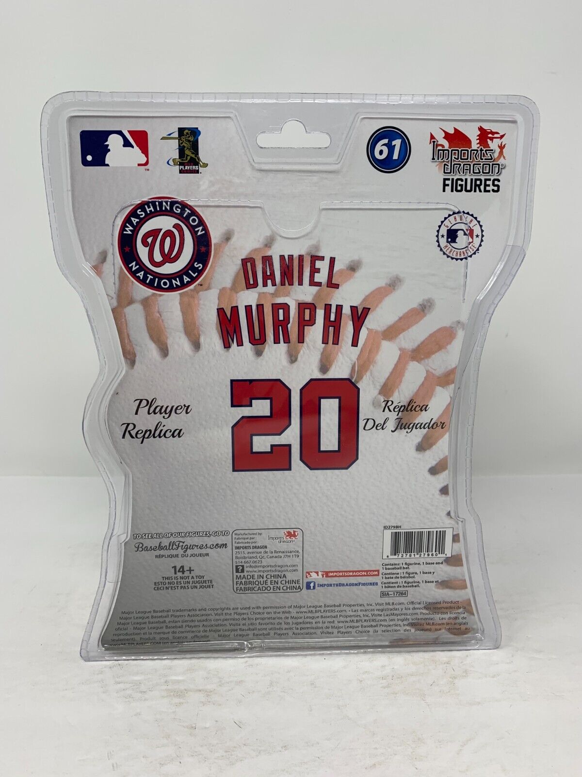 Imports Dragon MLB Daniel Murphy Washington Nationals Figure