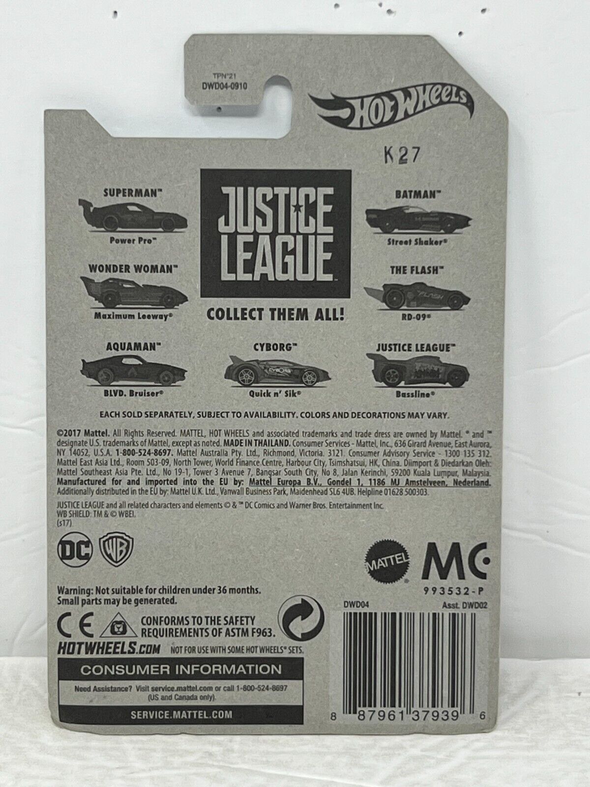 Hot Wheels DC Justice League Aquaman Blvd. Bruiser 1:64 Diecast
