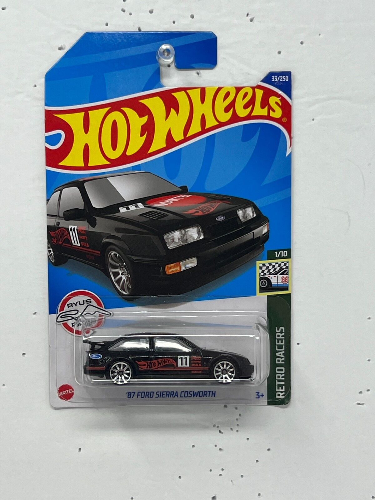 Hot Wheels Retro Racers '87 Ford Sierra Cosworth Rally Car 1:64 Diecast Black