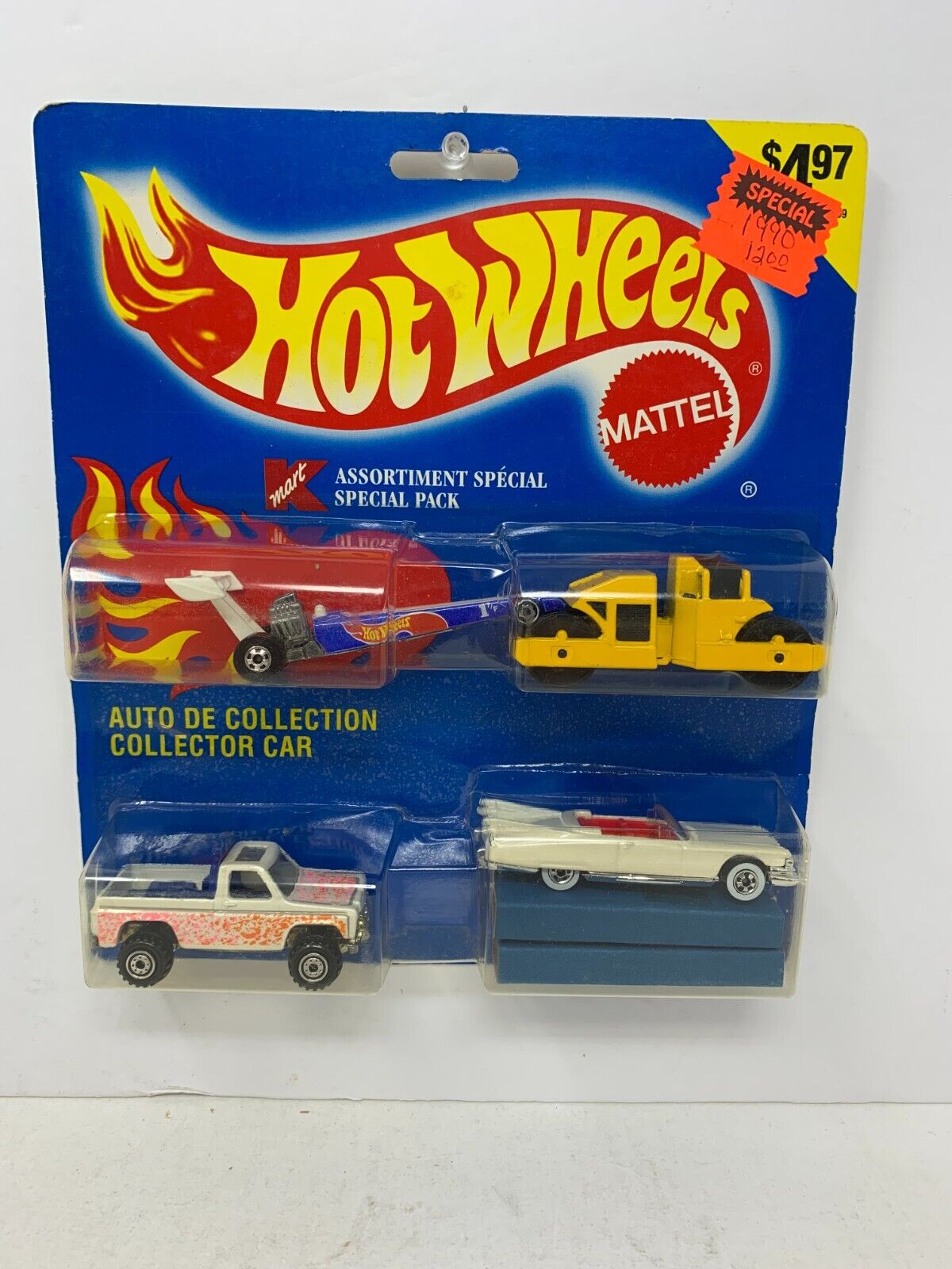 Hot Wheels 1990 Kmart Special Pack 4-Pack 1:64 Diecast Gift Pack