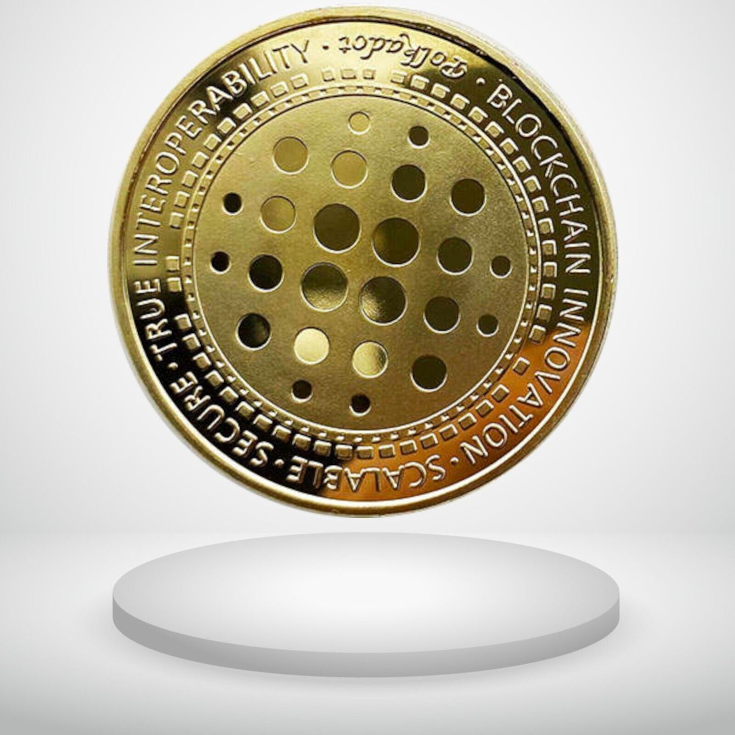 Polkadot | DOT Physical Crypto Coin Novelty Souvenir Token Gold Color