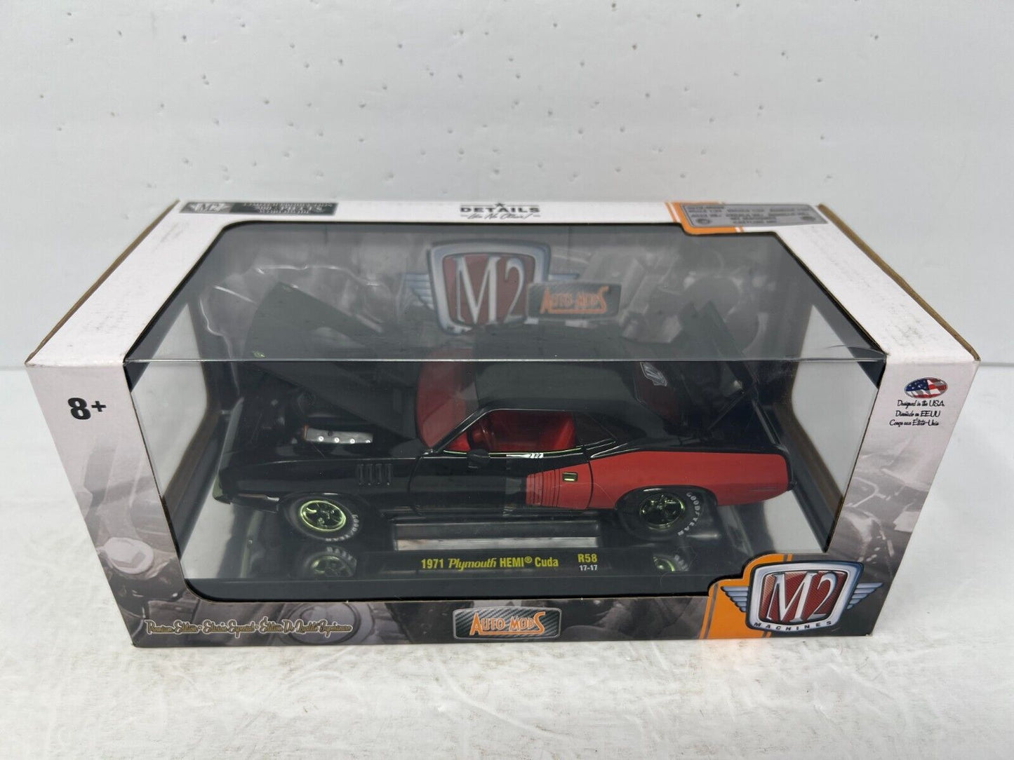 M2 Machines CHASE Auto-Mods 1971 Plymouth HEMI Cuda R58 1:24 Diecast