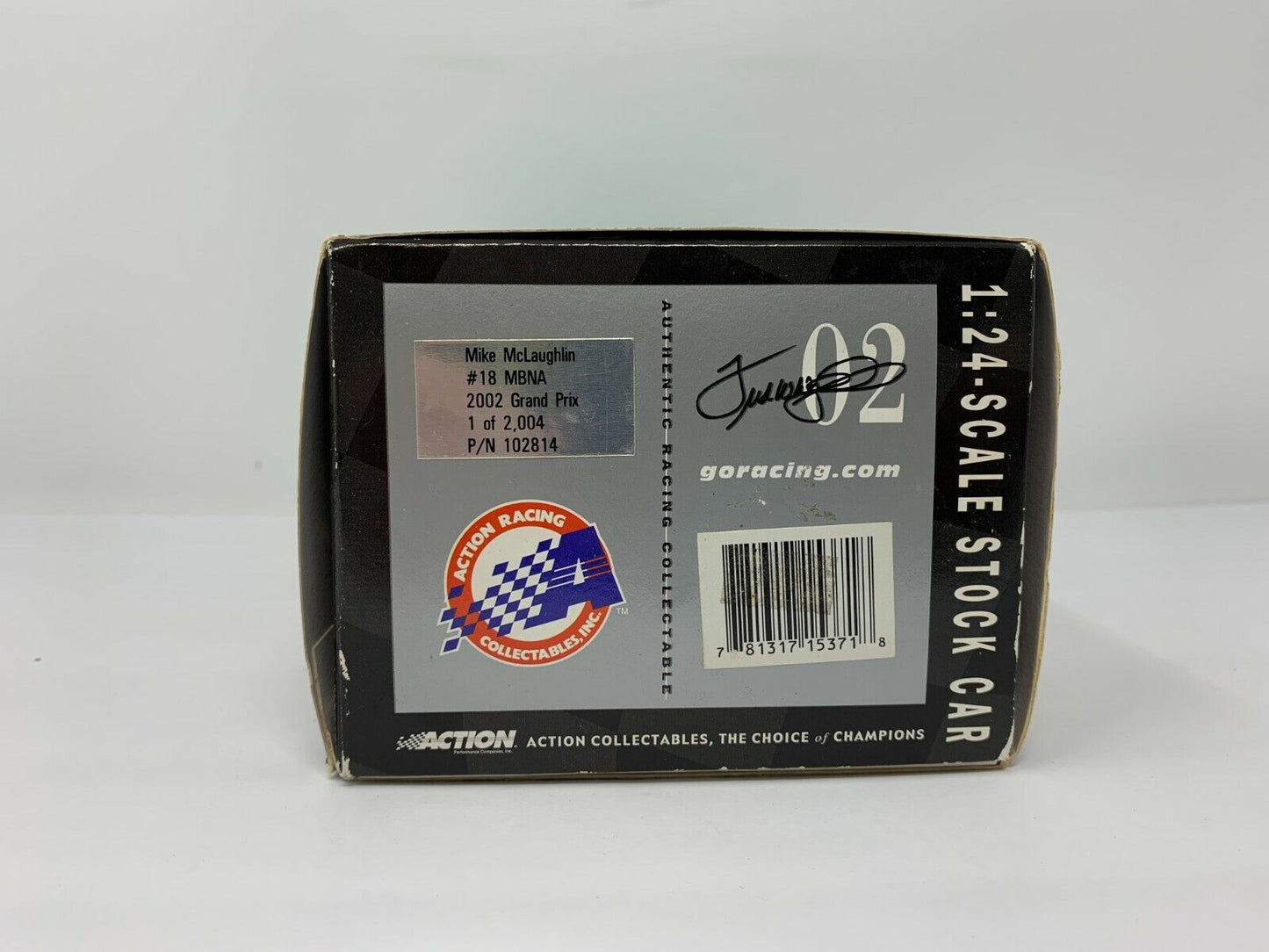 Action Nascar #18 Mike McLaughlin MBNA 2002 Pontiac Grand Prix 1:24 Diecast