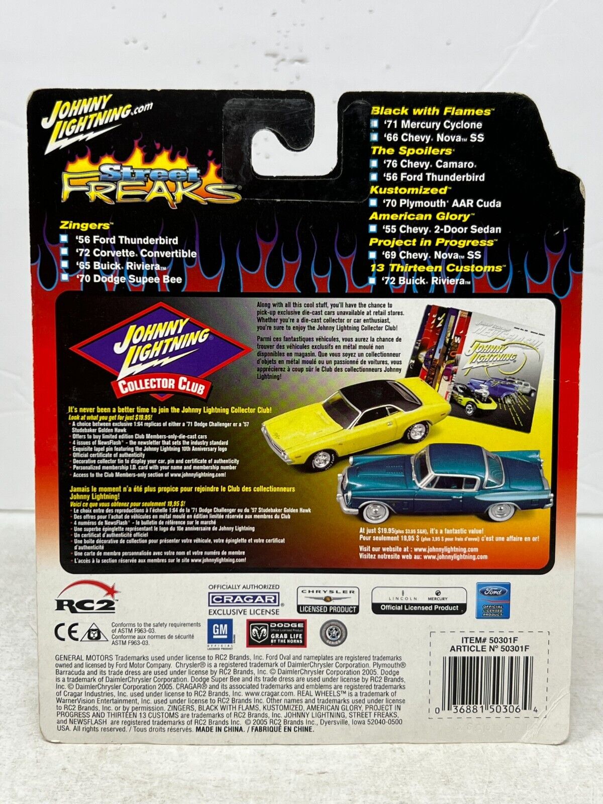Johnny Lightning Street Freaks The Spoilers '56 Ford T-Bird 1:64 Diecast