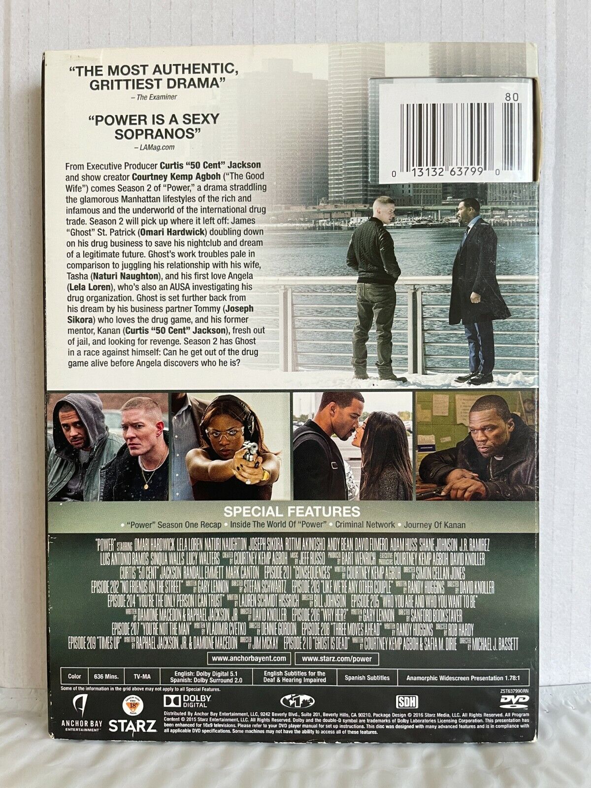 Power Season 2 (DVD, 2016) Starz TV Series Boxset Omari Hardwick Good Condition