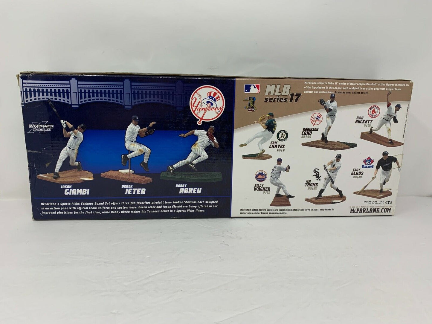 Mcfarlane MLB Jason Giambi & Derek Jeter & Bobby Abreu New York Yankees 3 Pack Exclusive Action Figures
