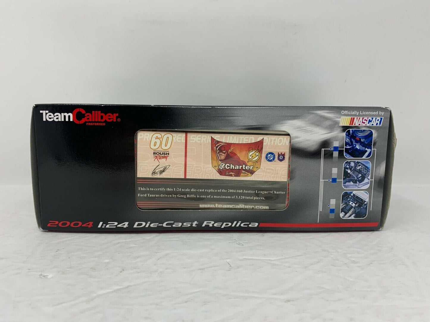 Team Caliber Nascar #60 Greg Biffle Justice League Charter Ford 1:24 Diecast