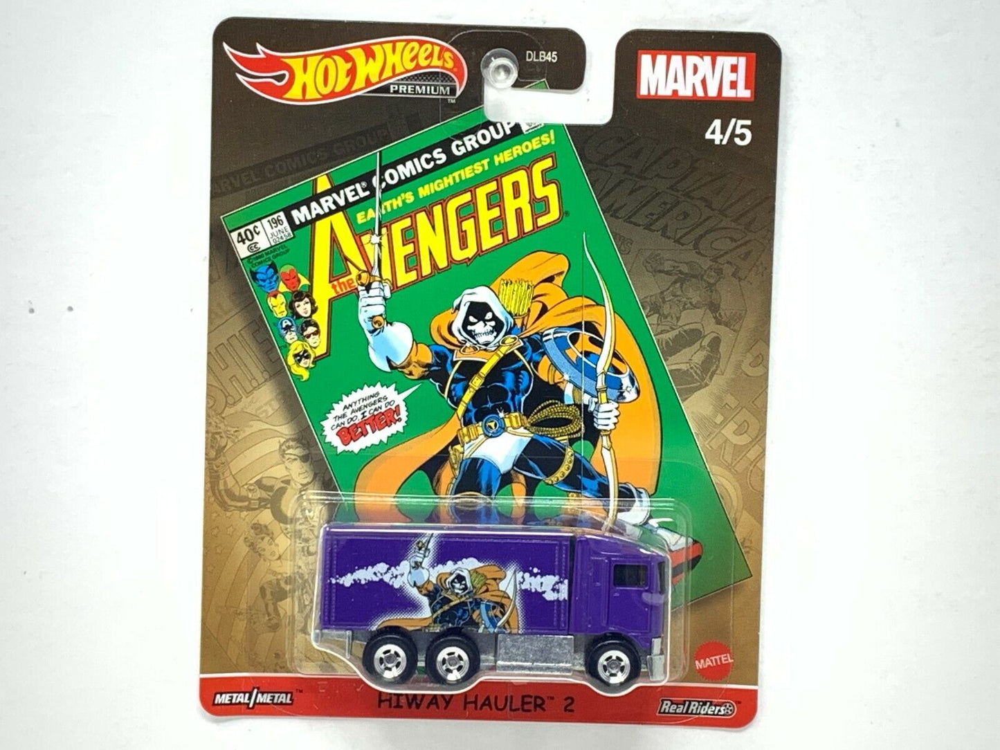 Hot Wheels Premium Marvel The Avengers Hiway Hauler 2 1:64 Diecast
