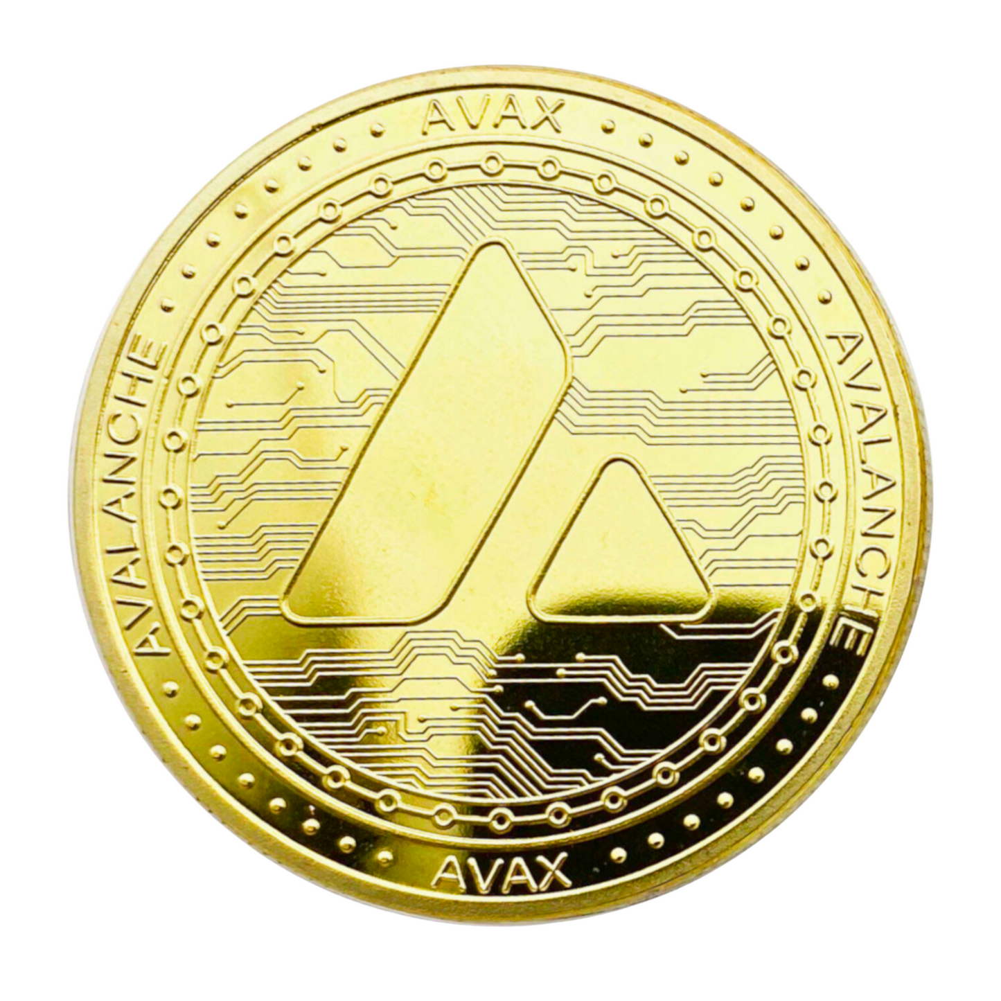 Avalanche | AVAX Physical Crypto Coin Novelty Souvenir Token Gold Color
