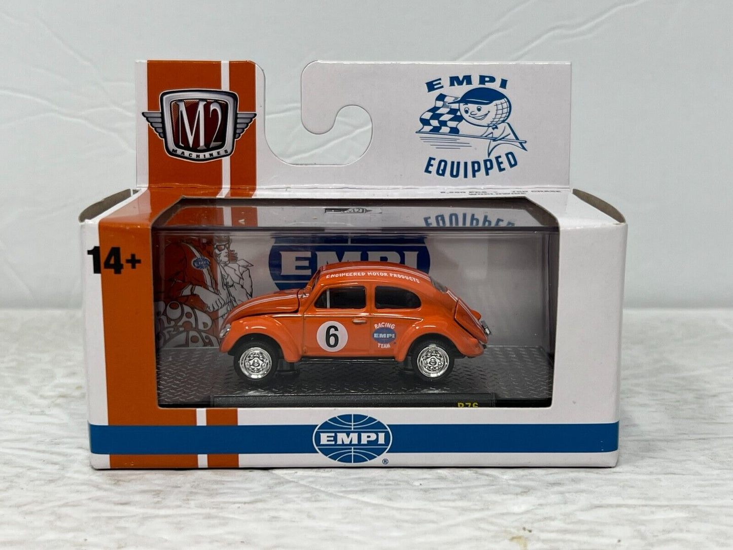 M2 Machines EMPI 1956 Volkswagen Beetle Deluxe U.S.A. Model 1:64 Diecast