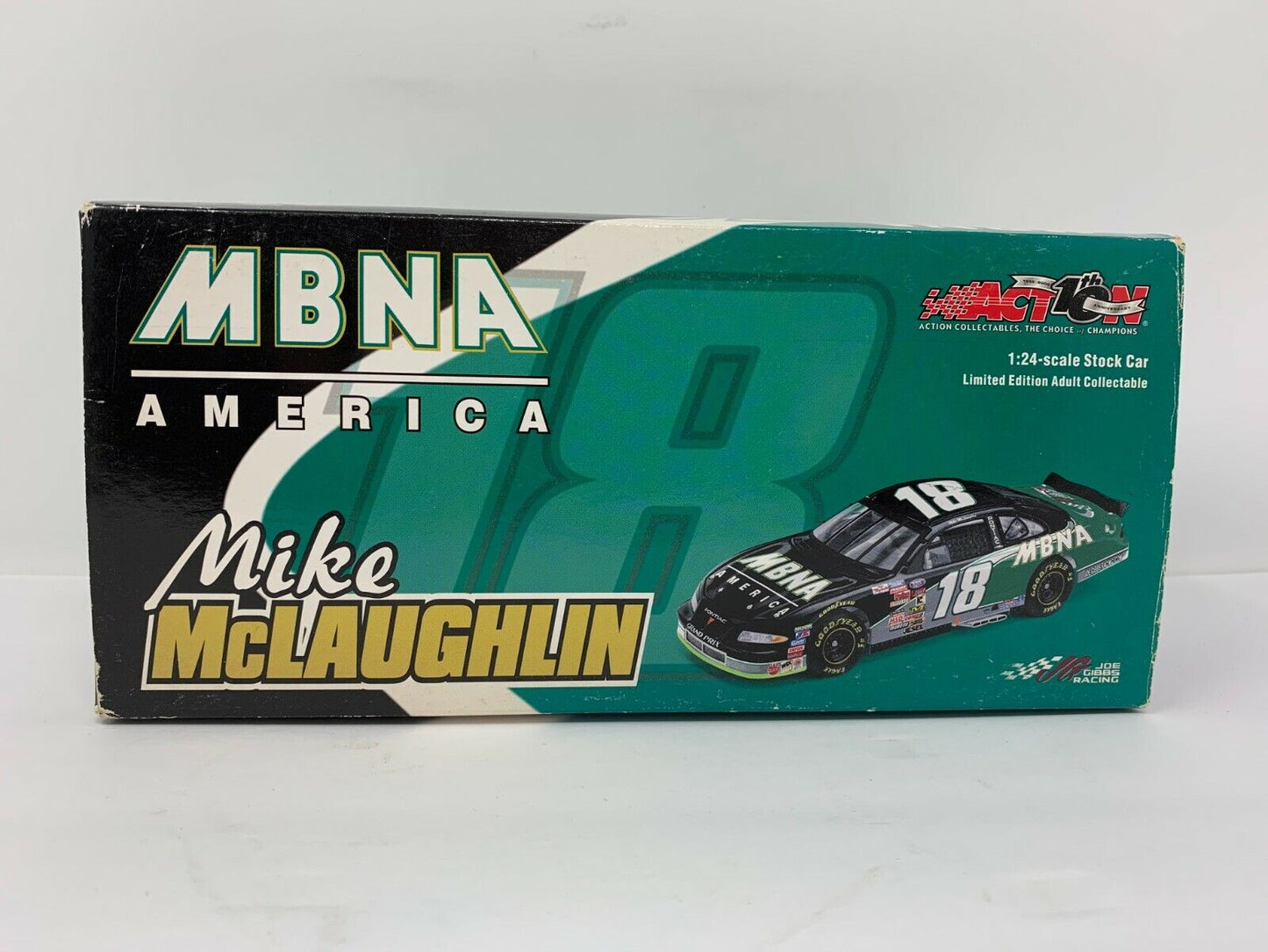 Action Nascar #18 Mike McLaughlin MBNA 2002 Pontiac Grand Prix 1:24 Diecast