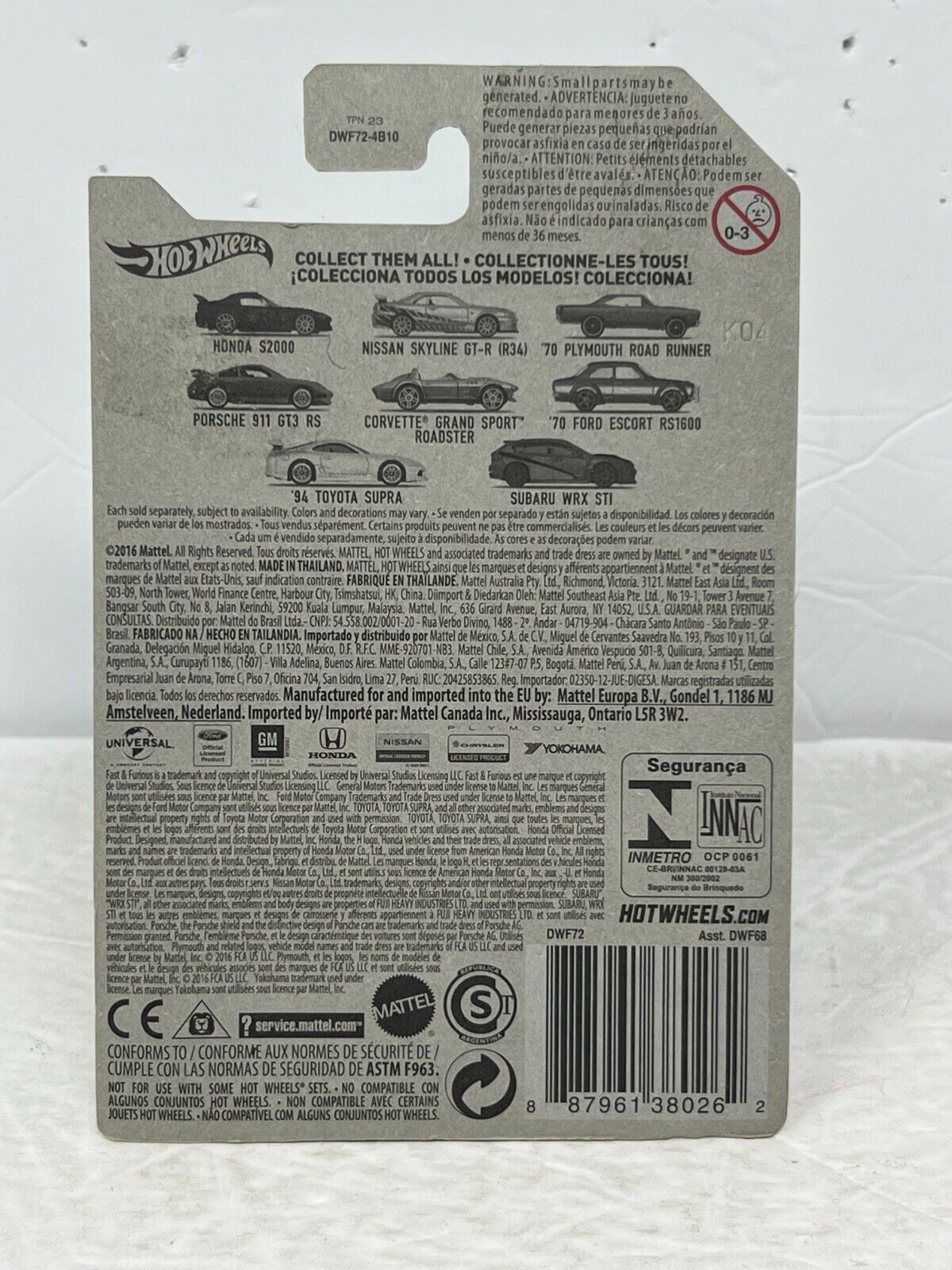 Hot Wheels Fast & Furious Subaru WRX STi JDM POP Culture 1:64 Diecast