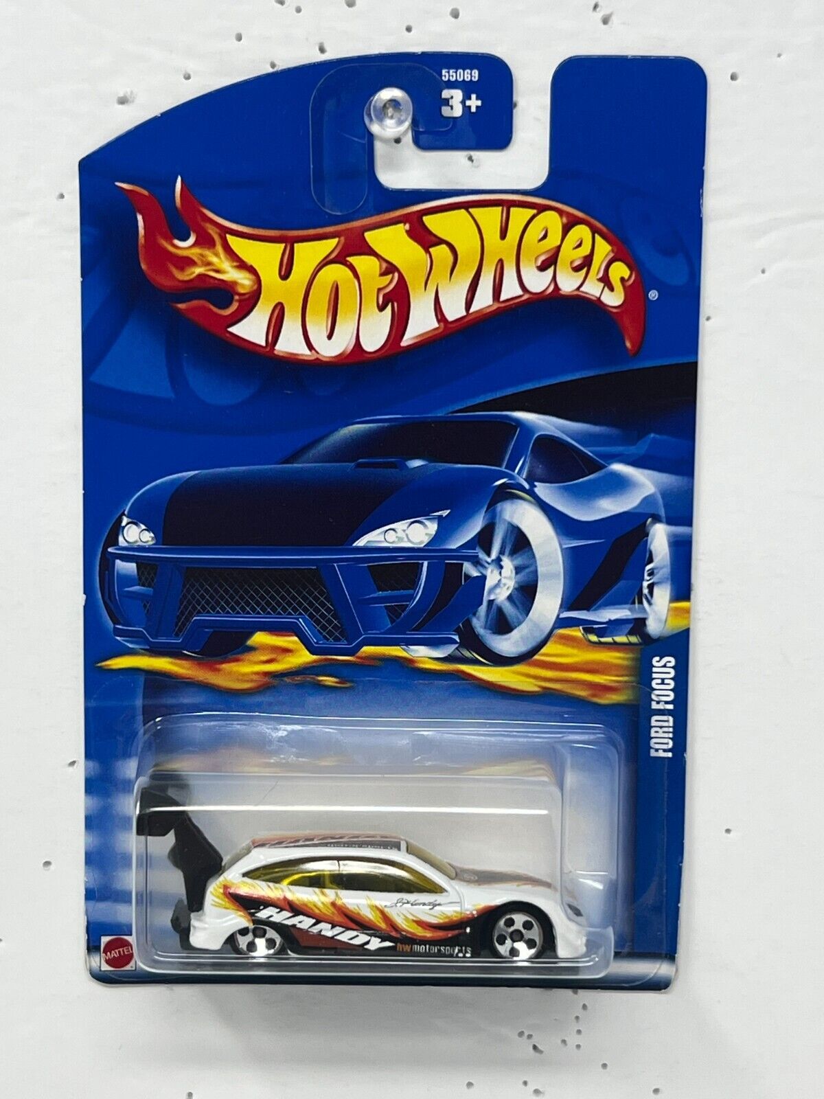 Hot Wheels Ford Focus 2002 No. 184 Rally Car 1:64 Diecast White