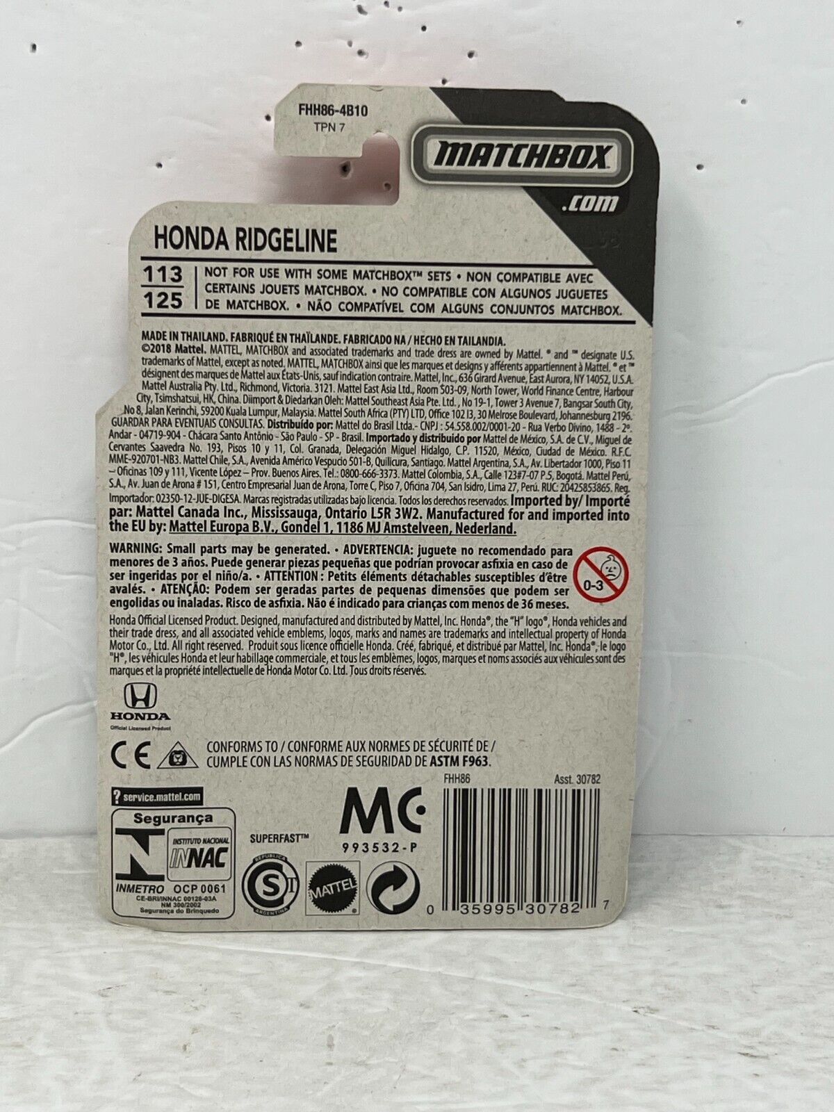 Matchbox MBX Road Trip Honda Ridgeline JDM 1:64 Diecast