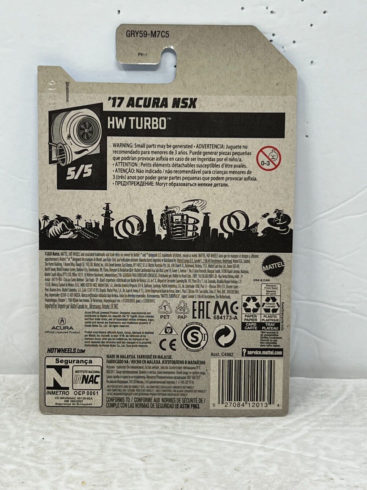 Hot Wheels HW Turbo '17 Acura NSX JDM 1:64 Diecast