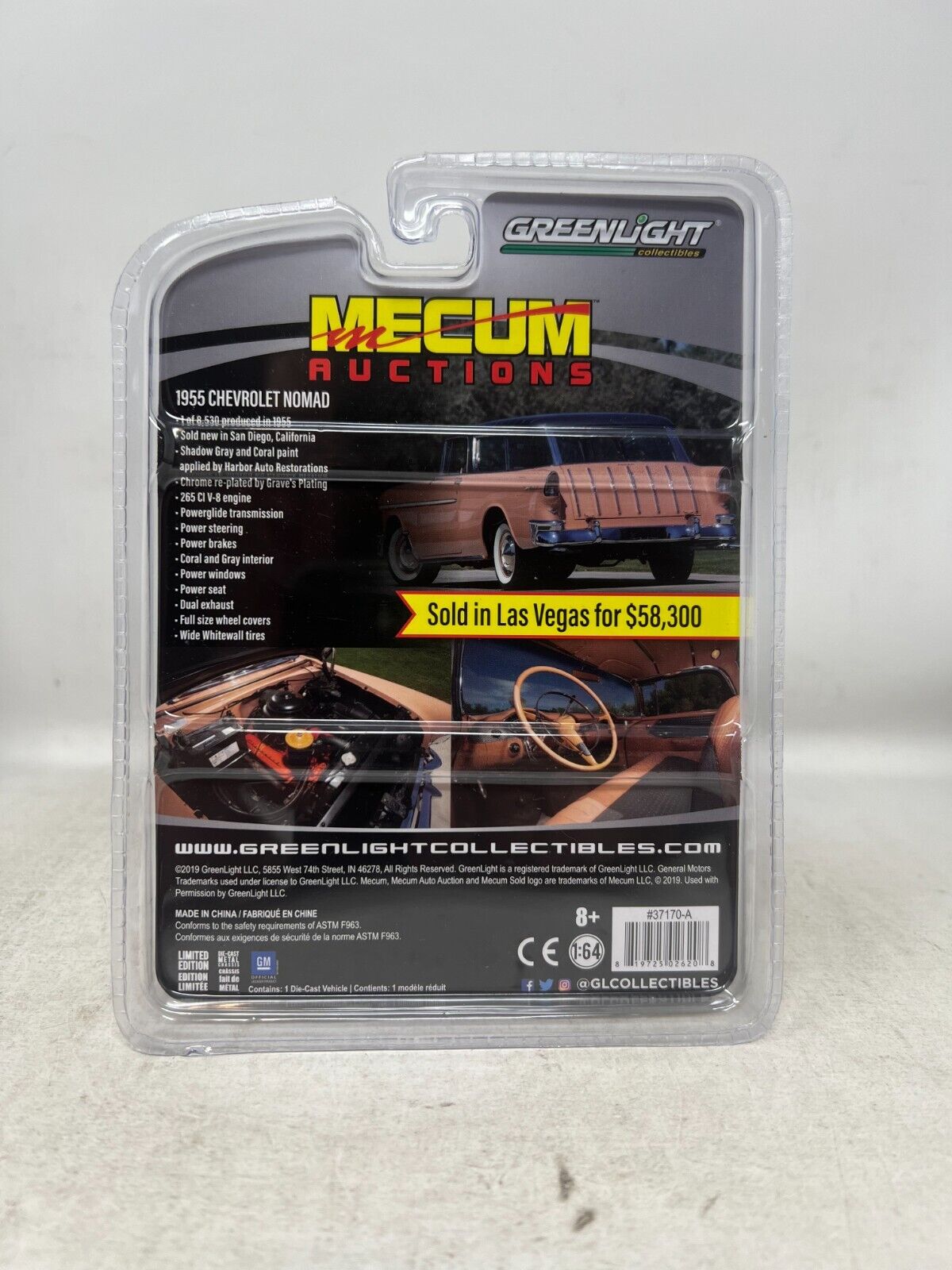 Greenlight Mecum Auctions Series 3 1955 Chevrolet Nomad 1:64 Diecast