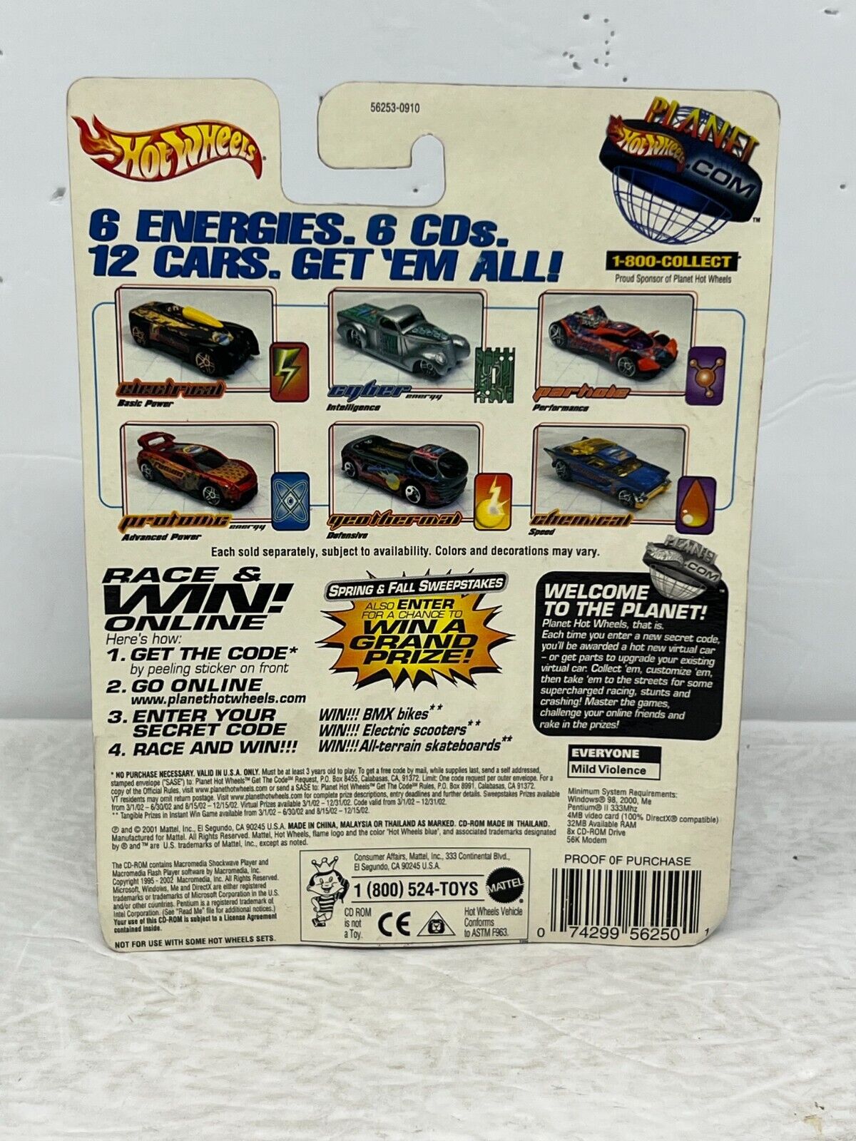 Planet Hot Wheels Chemical Energy Car Nomadder with CD-Rom 1:64 Diecast