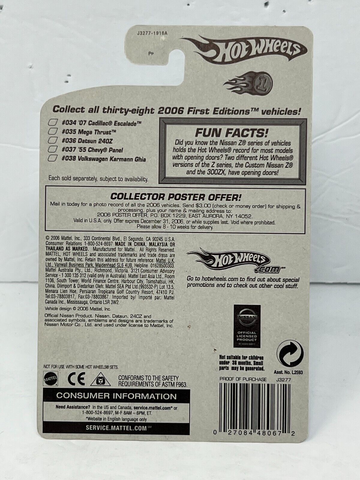 Hot Wheels 2006 First Editions Datsun 240z JDM 1:64 Diecast Factory Sealed Set