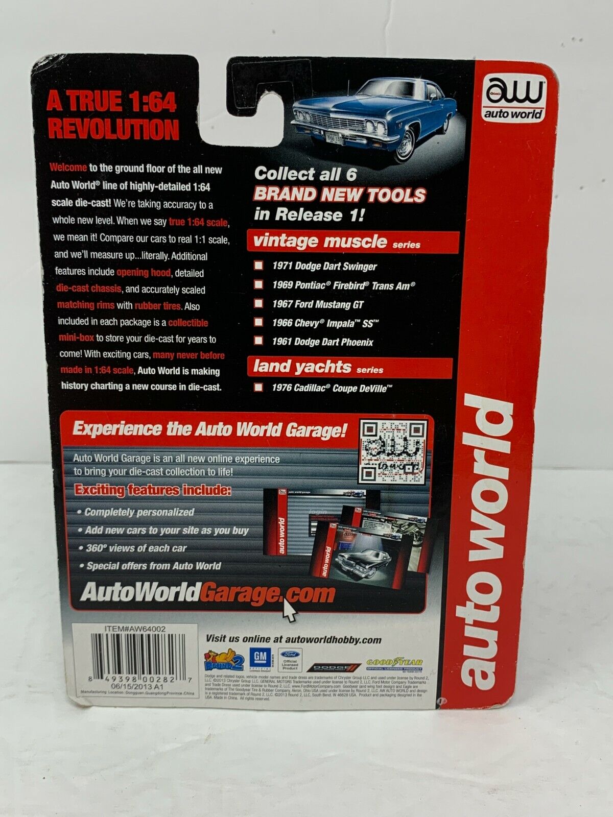 Auto World 1969 Pontiac Firebird Trans Am Vintage Muscle 1:64 Diecast