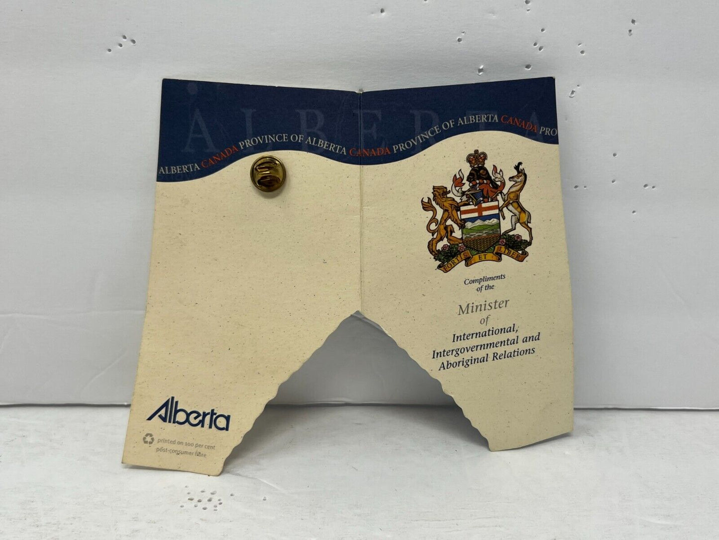 Alberta Minister of Intergovernmental & Aboriginal Relations Patriotic Pin