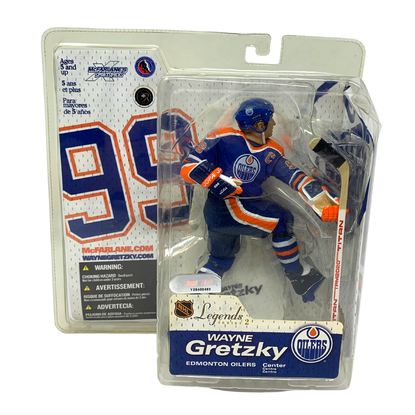 Mcfarlane NHL Wayne Gretzky Edmonton Oilers Blue Jersey Legends Series 2 Figure