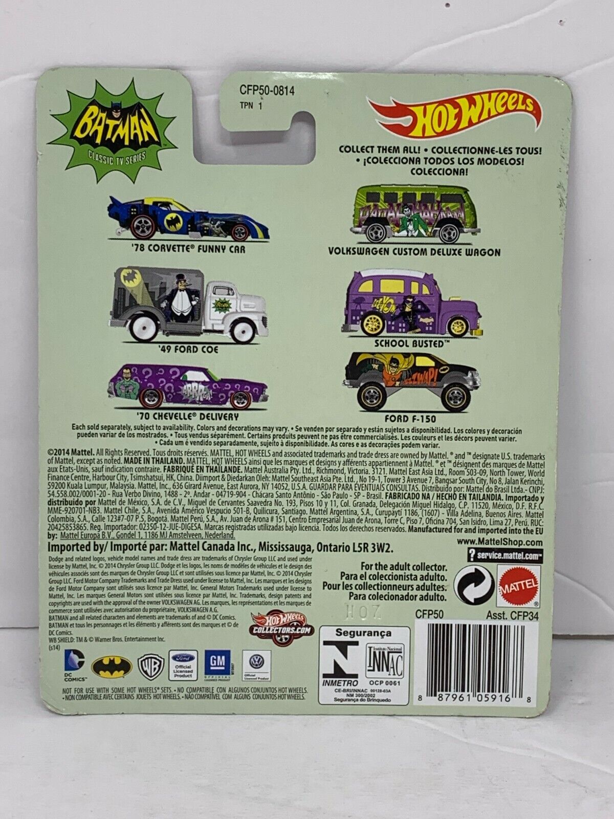 Hot Wheels Batman Classic TV Series '70 Chevelle Real Riders 1:64 Diecast