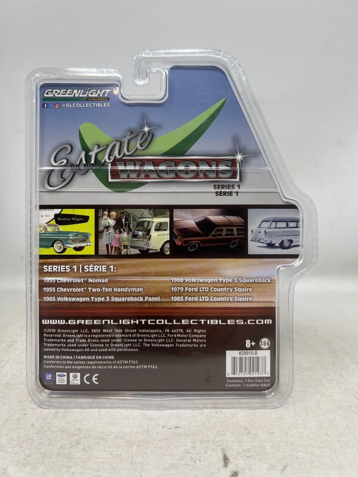 Greenlight Estate Wagons Series 1 1955 Chevrolet Two-Ten Handyman 1:64 Diecast