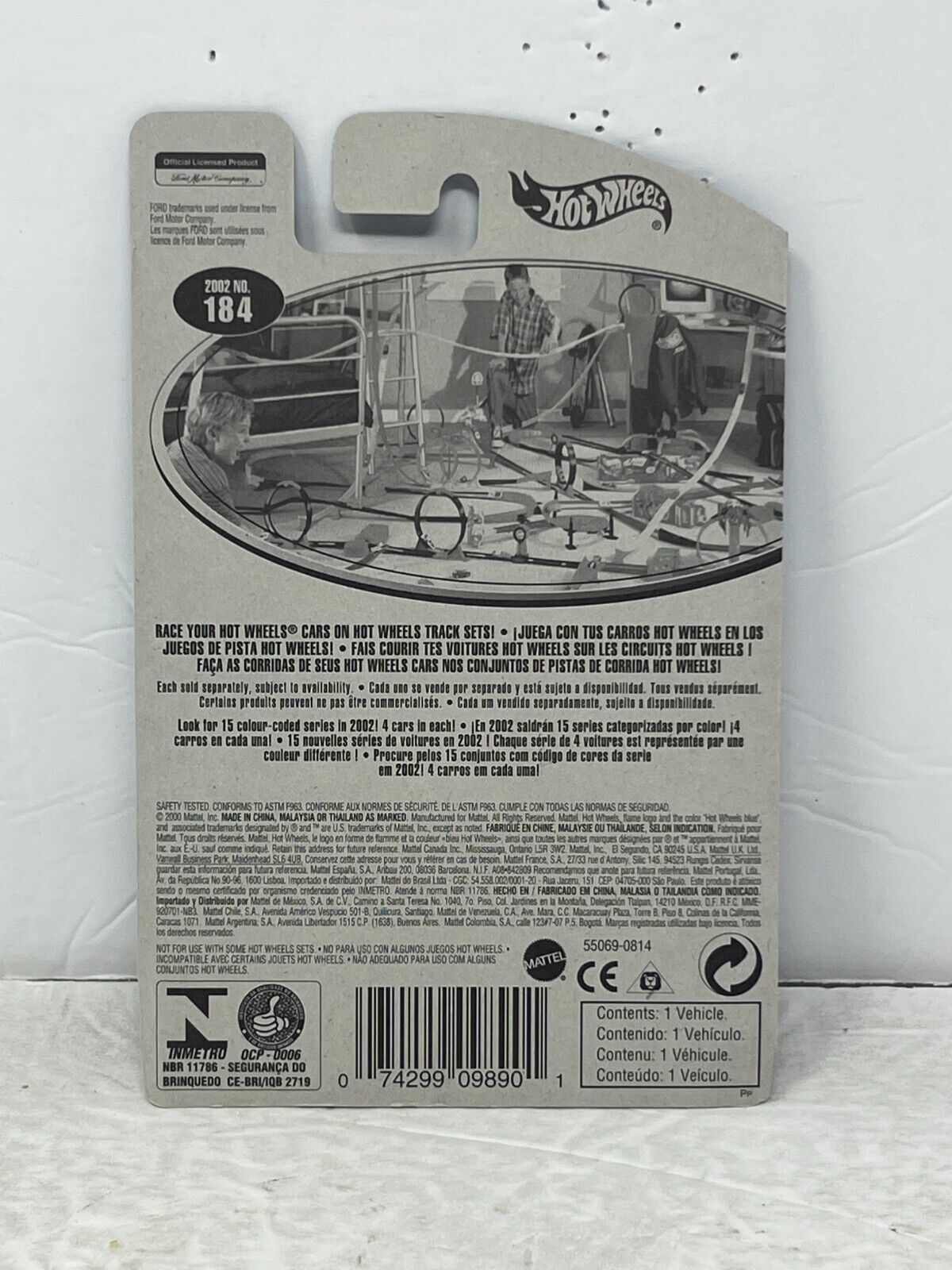 Hot Wheels Ford Focus 2002 No. 184 Rally Car 1:64 Diecast White