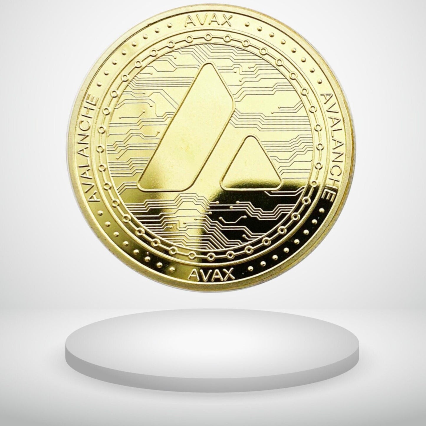 Avalanche | AVAX Physical Crypto Coin Novelty Souvenir Token Gold Color