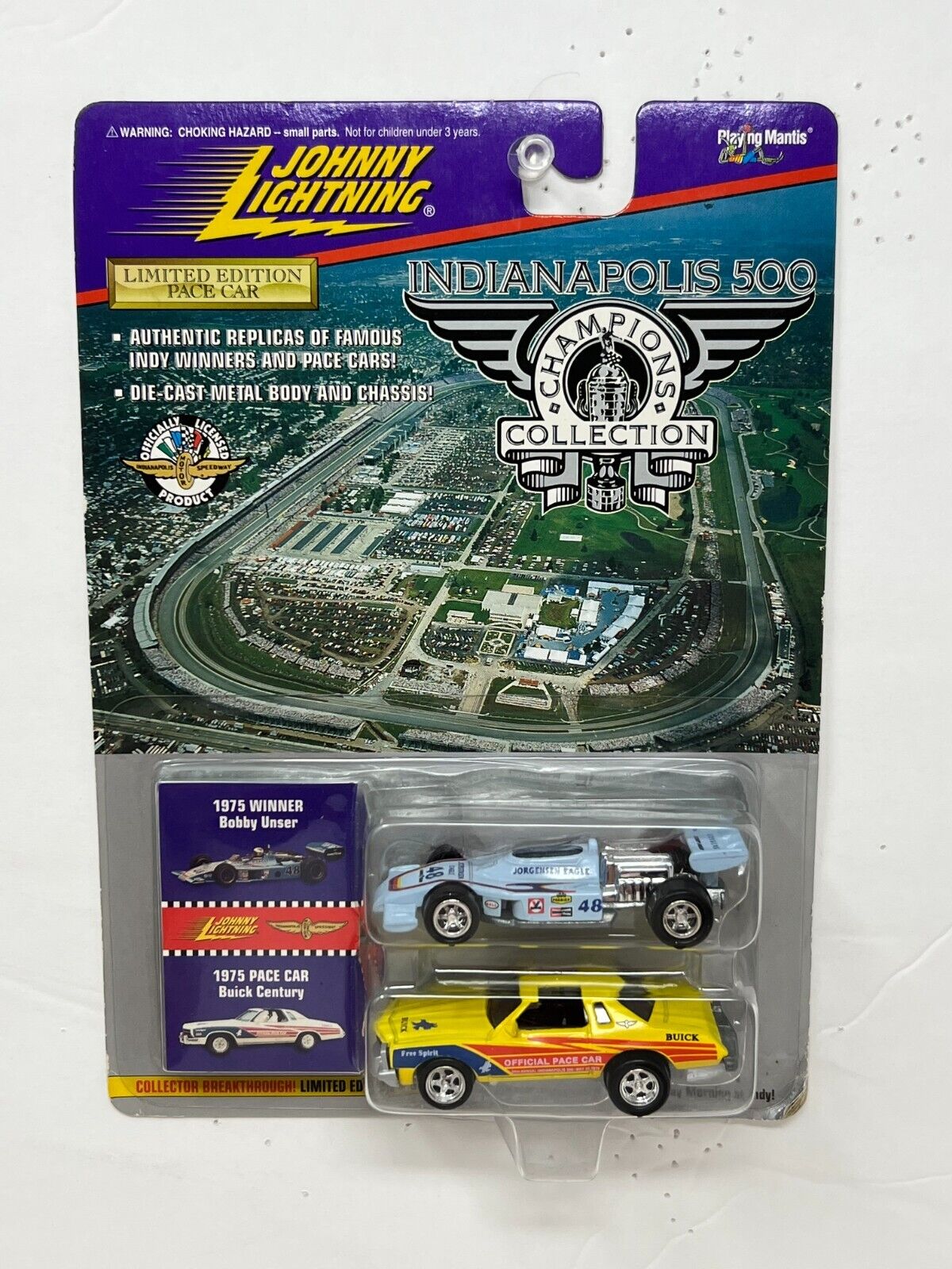 Johnny Lightning Indianapolis 500 Bobby Unser 1975 Buick Century 1:64 Diecast