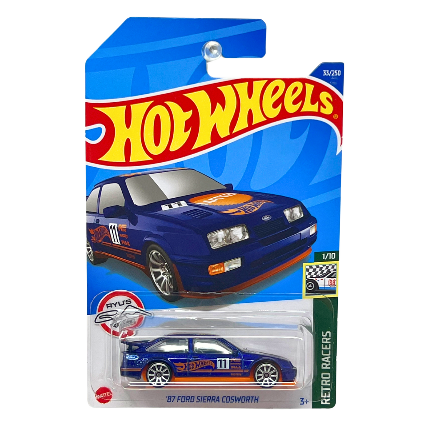 Hot Wheels Retro Racers '87 Ford Sierra Cosworth Rally Car 1:64 Diecast