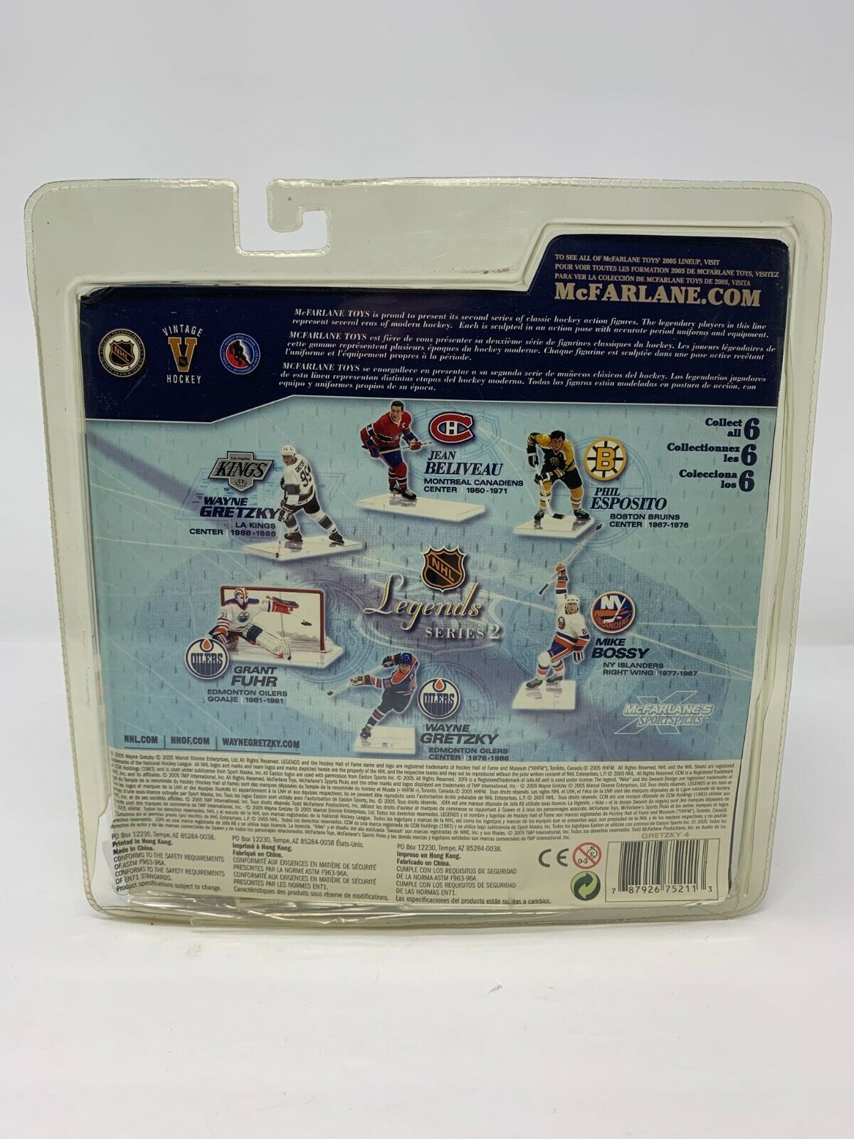 Mcfarlane NHL Wayne Gretzky Edmonton Oilers Blue Jersey Legends Series 2 Figure