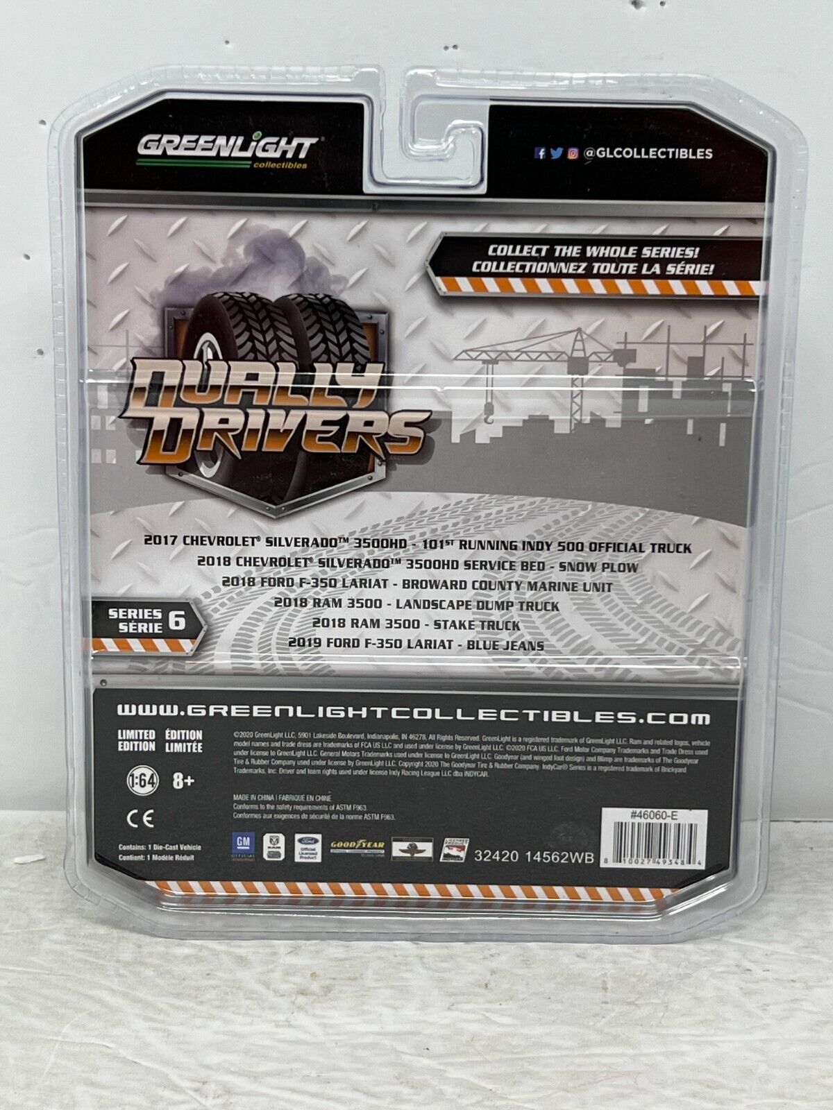 Greenlight Dually Drivers 2018 Ram 3500 - Stake Truck GREEN MACHINE 1:64 Diecast