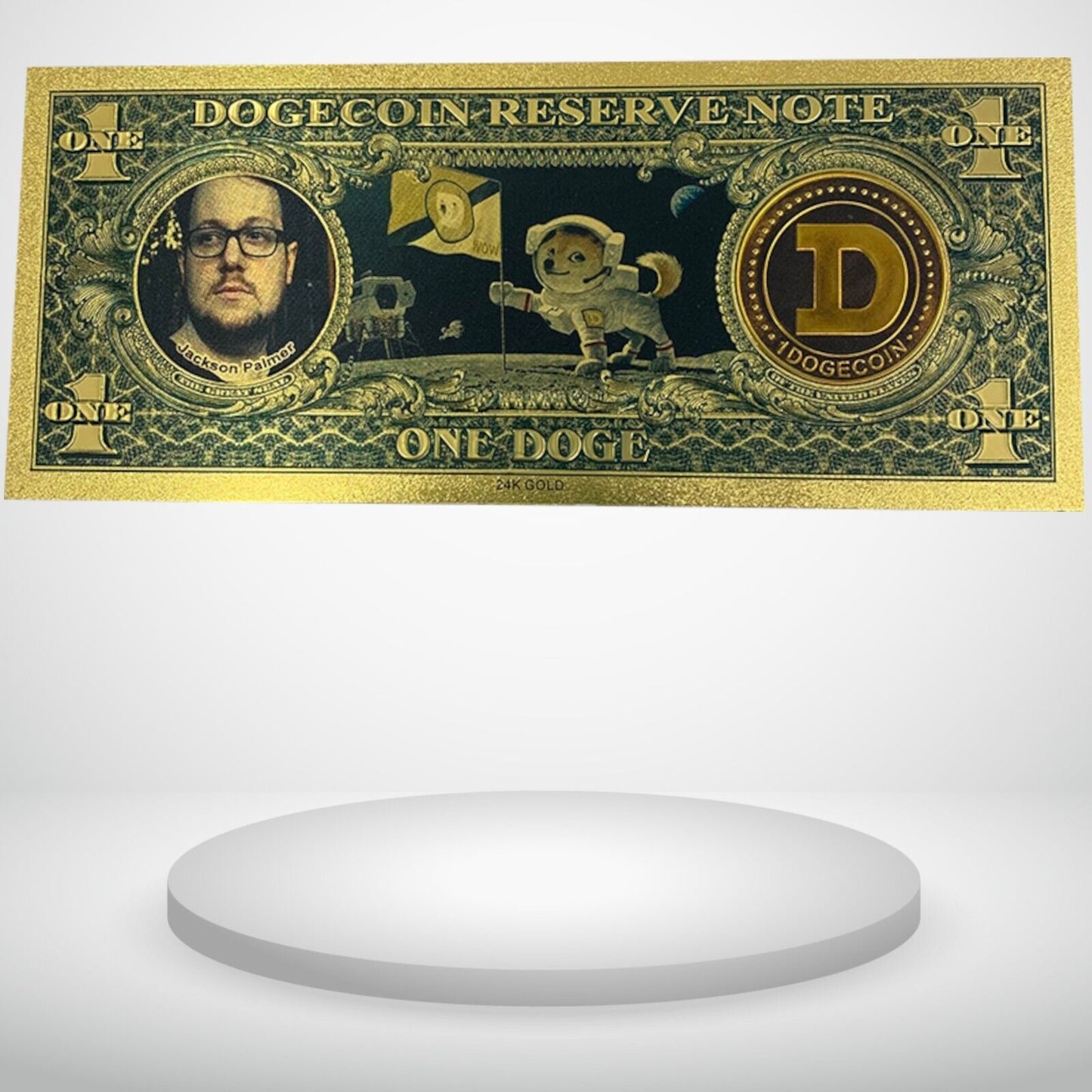 Dogecoin | DOGE Physical Bank Note Crypto Novelty Souvenir One Doge Dollar