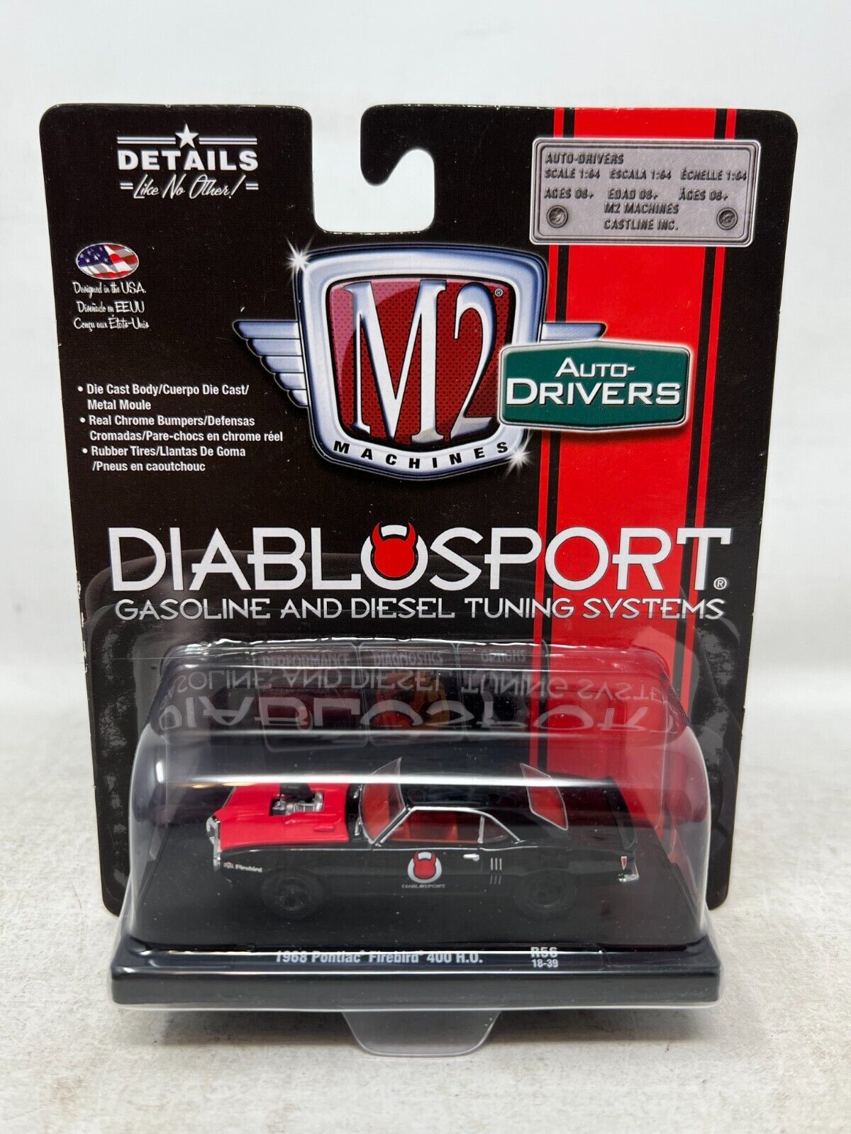 M2 Machines Auto-Drivers 1968 Pontiac Firebird 400 H.O. R56 1:64 Diecast