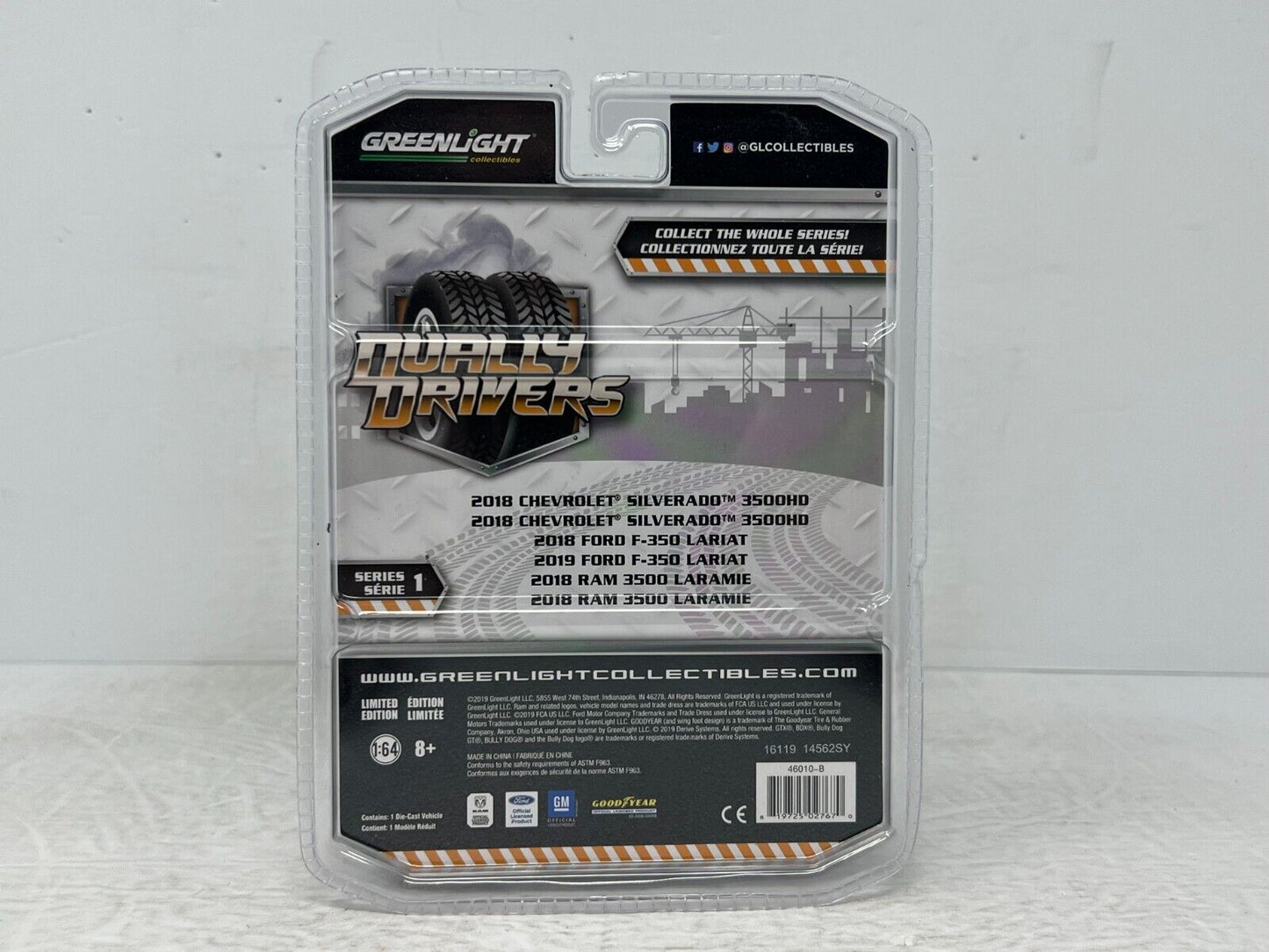 Greenlight Dually Drivers 2018 Chevy Silverado 3500HD Green Machine 1:64 Diecast