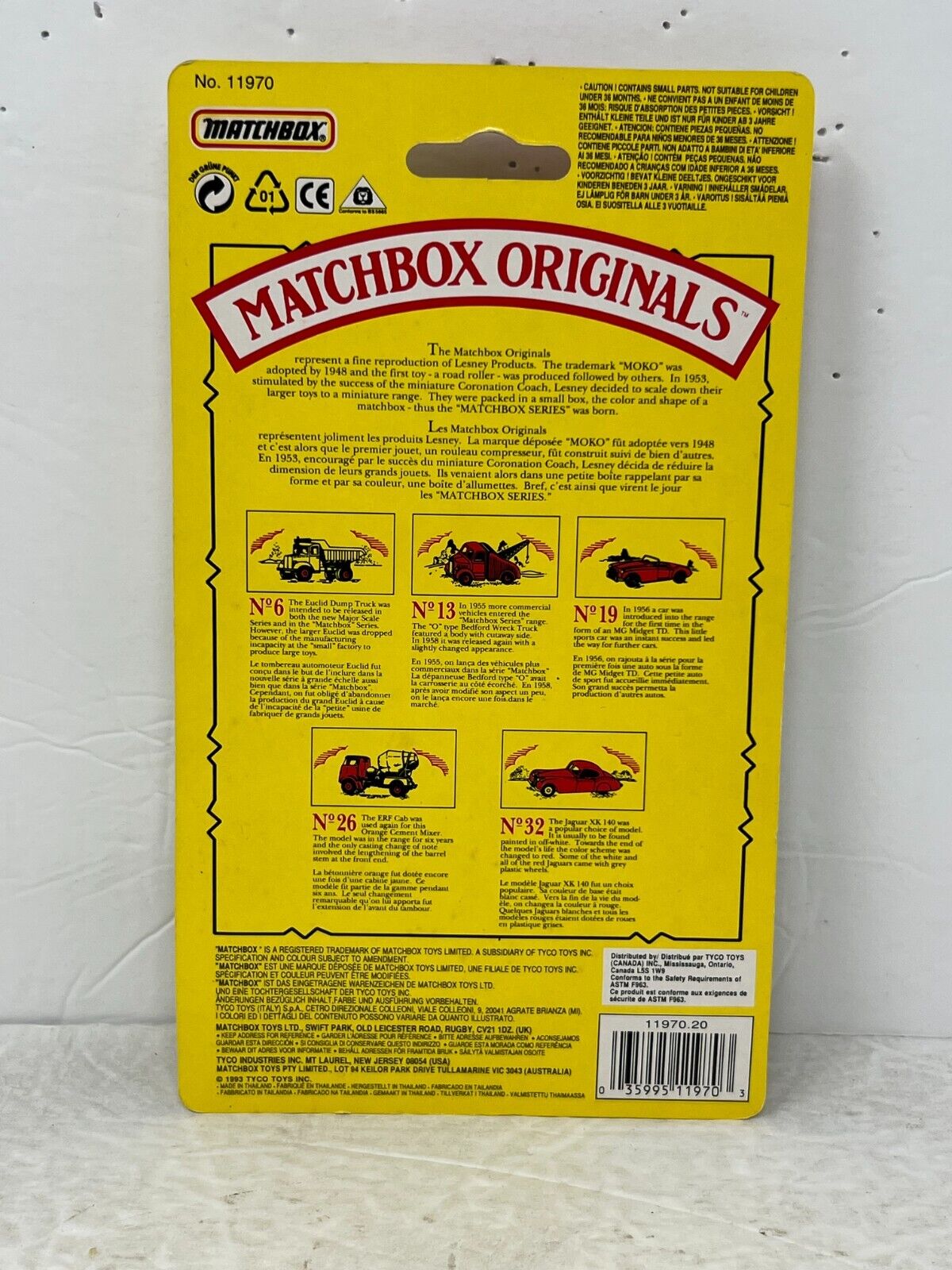 Matchbox Originals Authentic Recreations No. 19 MG Midget TD Diecast