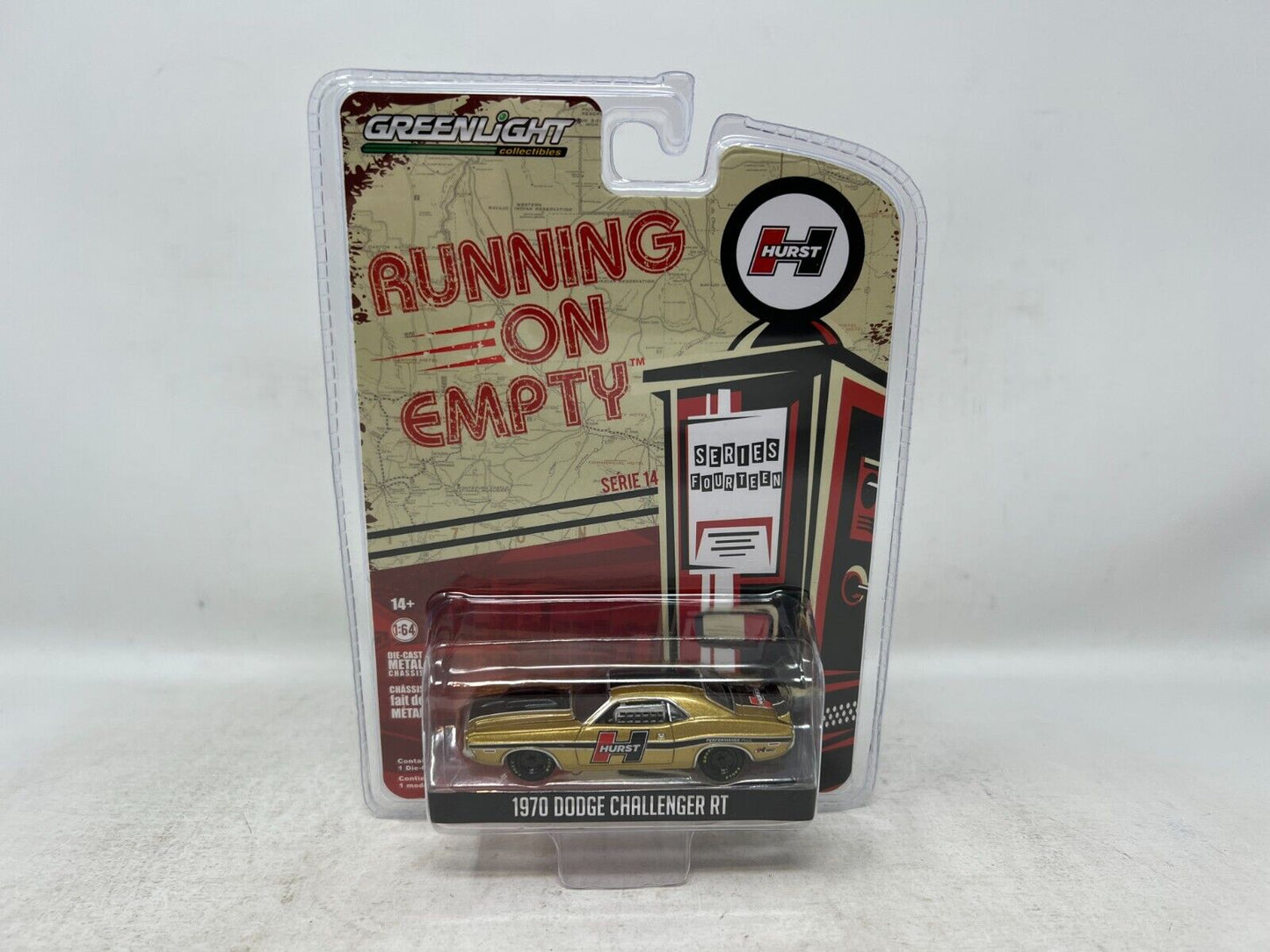 Greenlight Running on Empty Series 14 1970 Dodge Challenger RT 1:64 Diecast